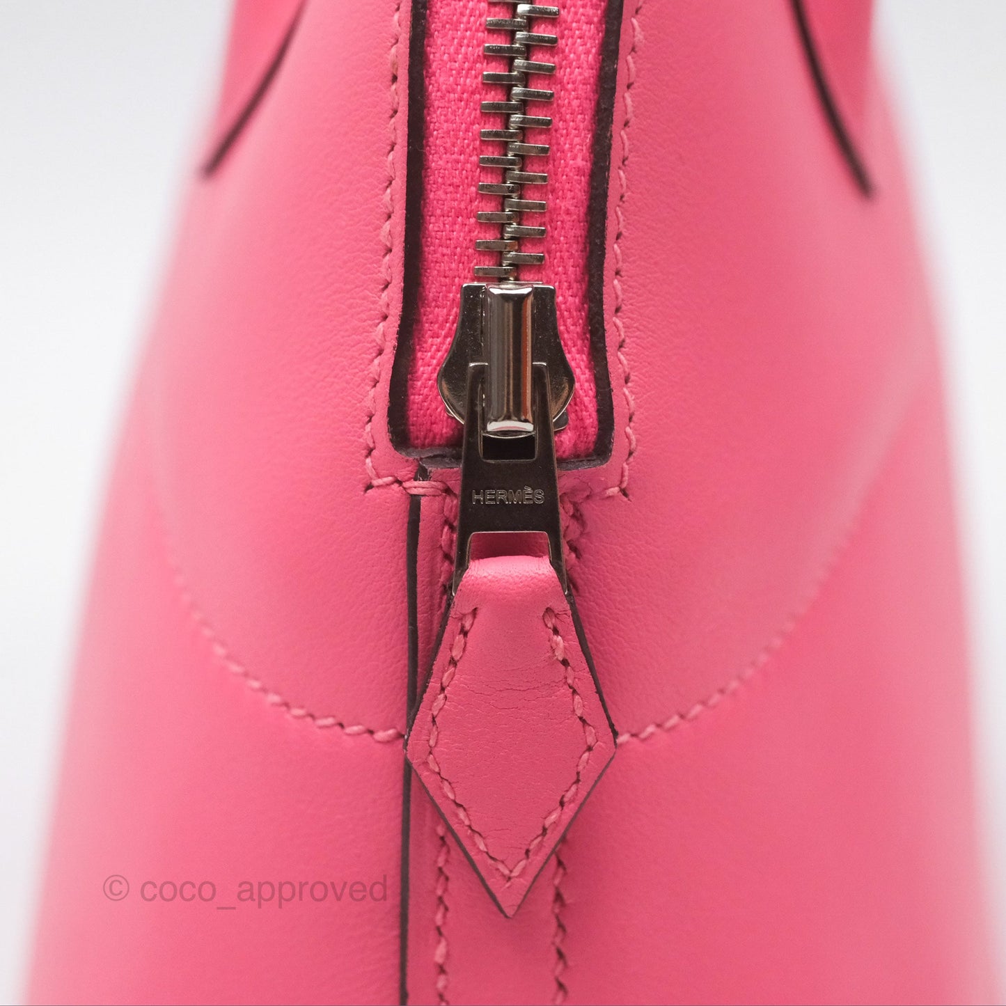Hermès Bolide 27 Rose Azalée 8W Swift Palladium Hardware