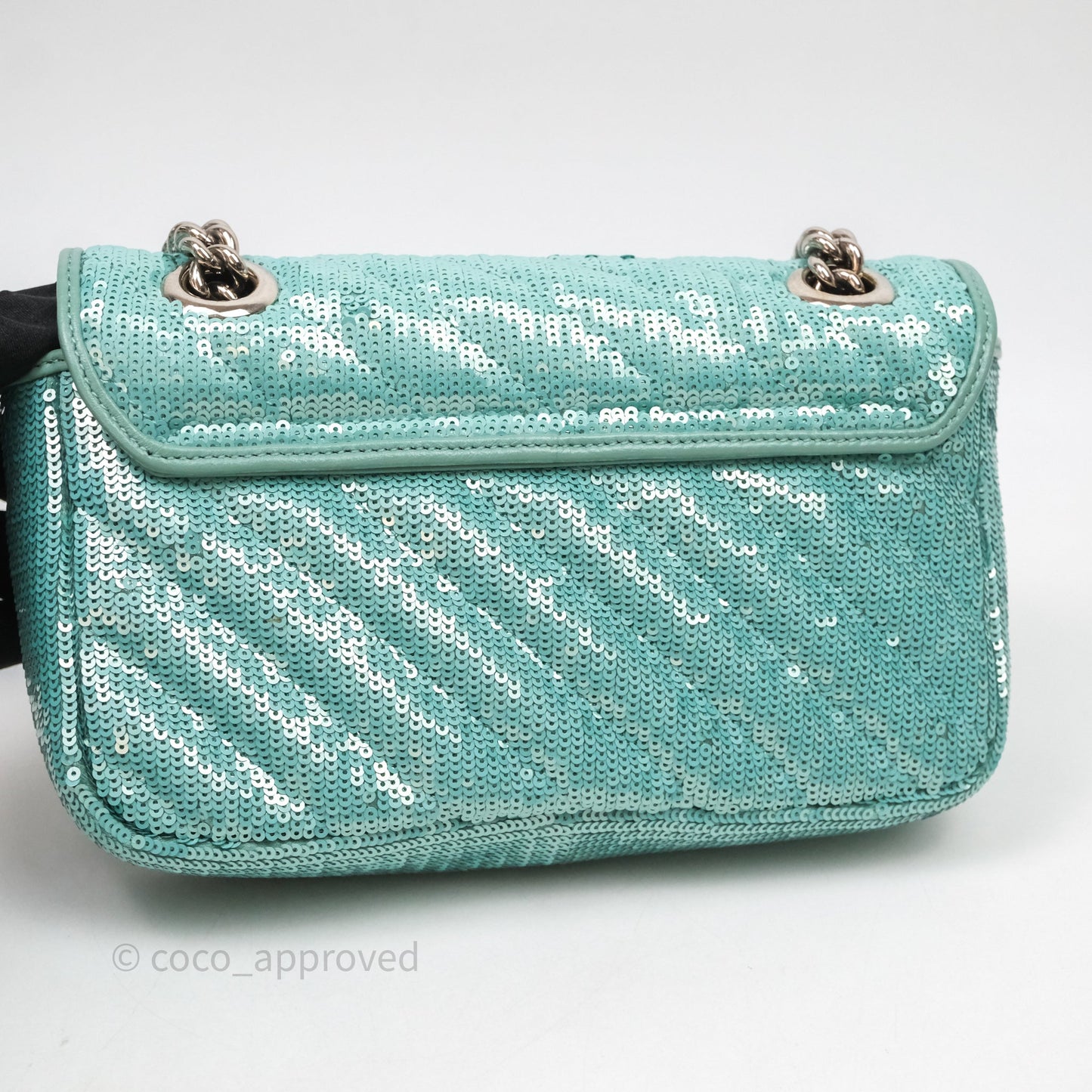 Gucci Mini Marmont Small Sequin Silver Hardware