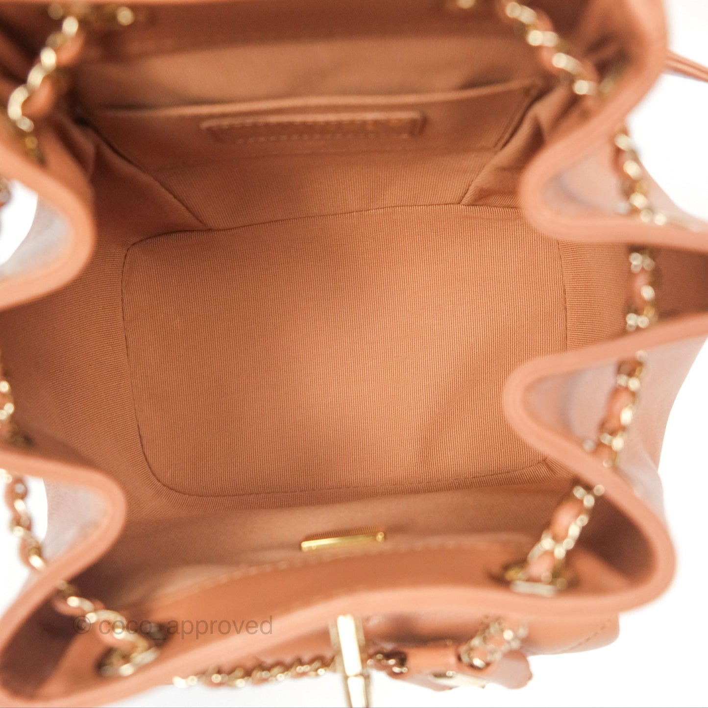 Chanel Small Duma Drawstring Backpack Camel Calfskin 24P