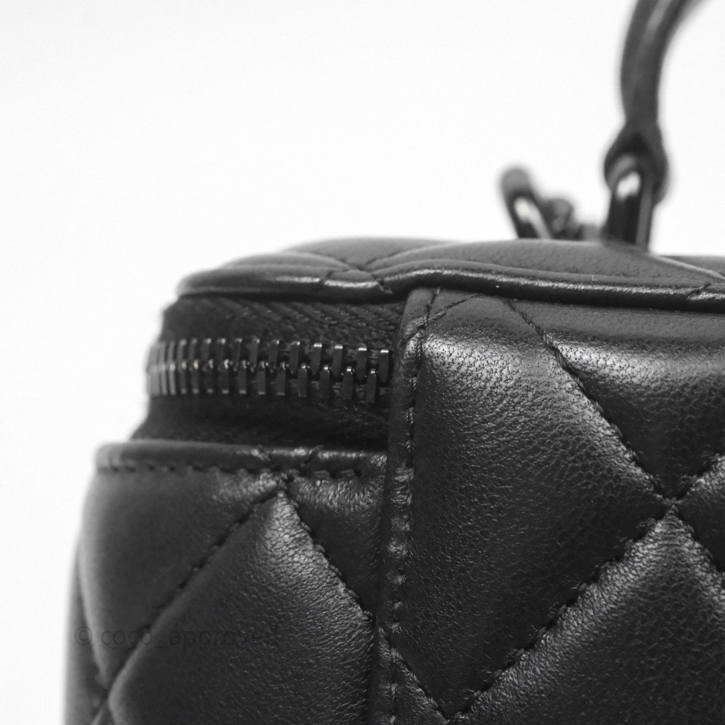 Chanel Vanity Rectangular Top Handle So Black Lambskin