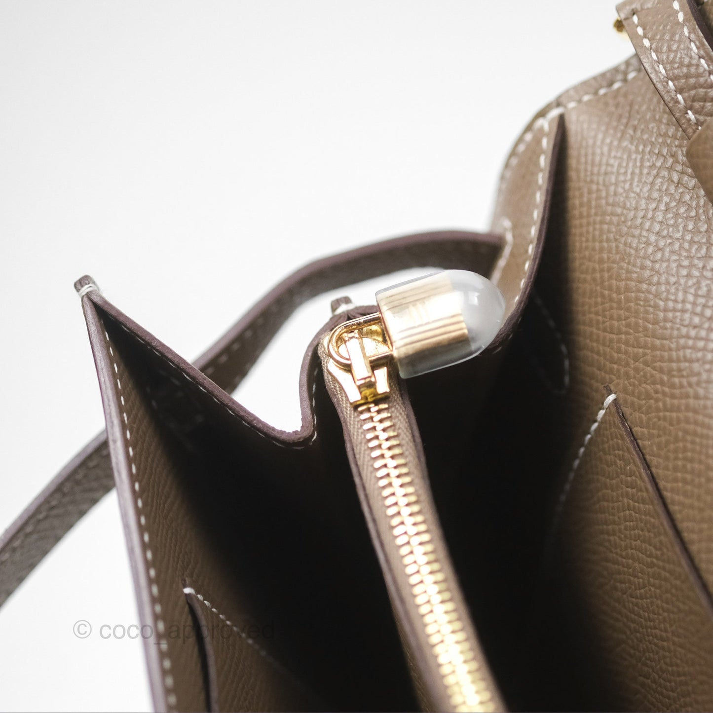 Hermès Kelly To Go Wallet Etoupe 18 Epsom Gold Hardware
