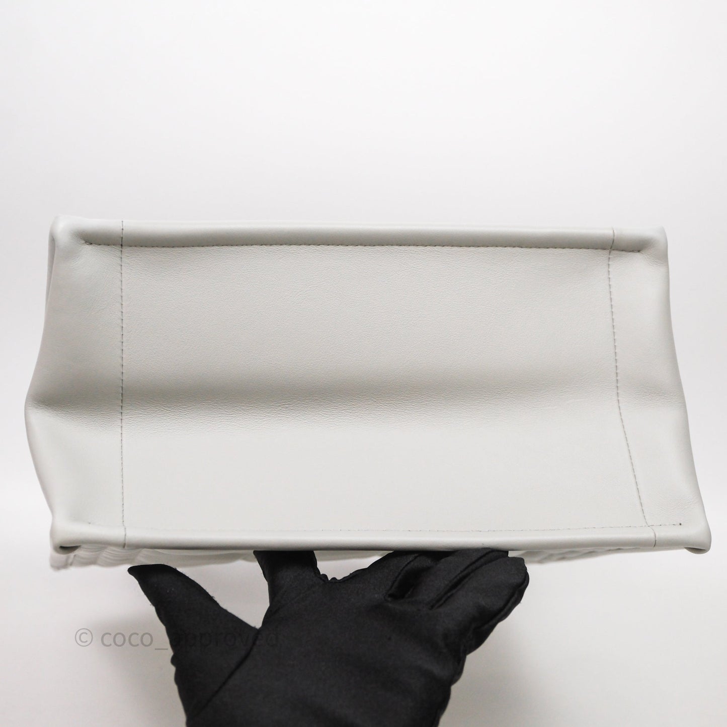 Christian Dior Small Dior Book Tote Cloud Gray Macrocannage Calfskin