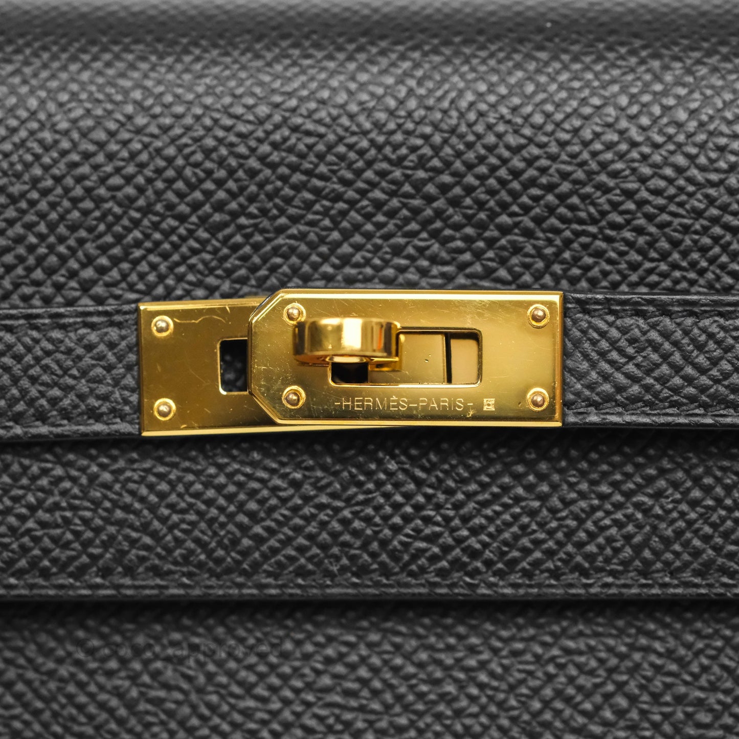 Hermès Kelly Wallet Black Noir 89 Epsom Gold Hardware