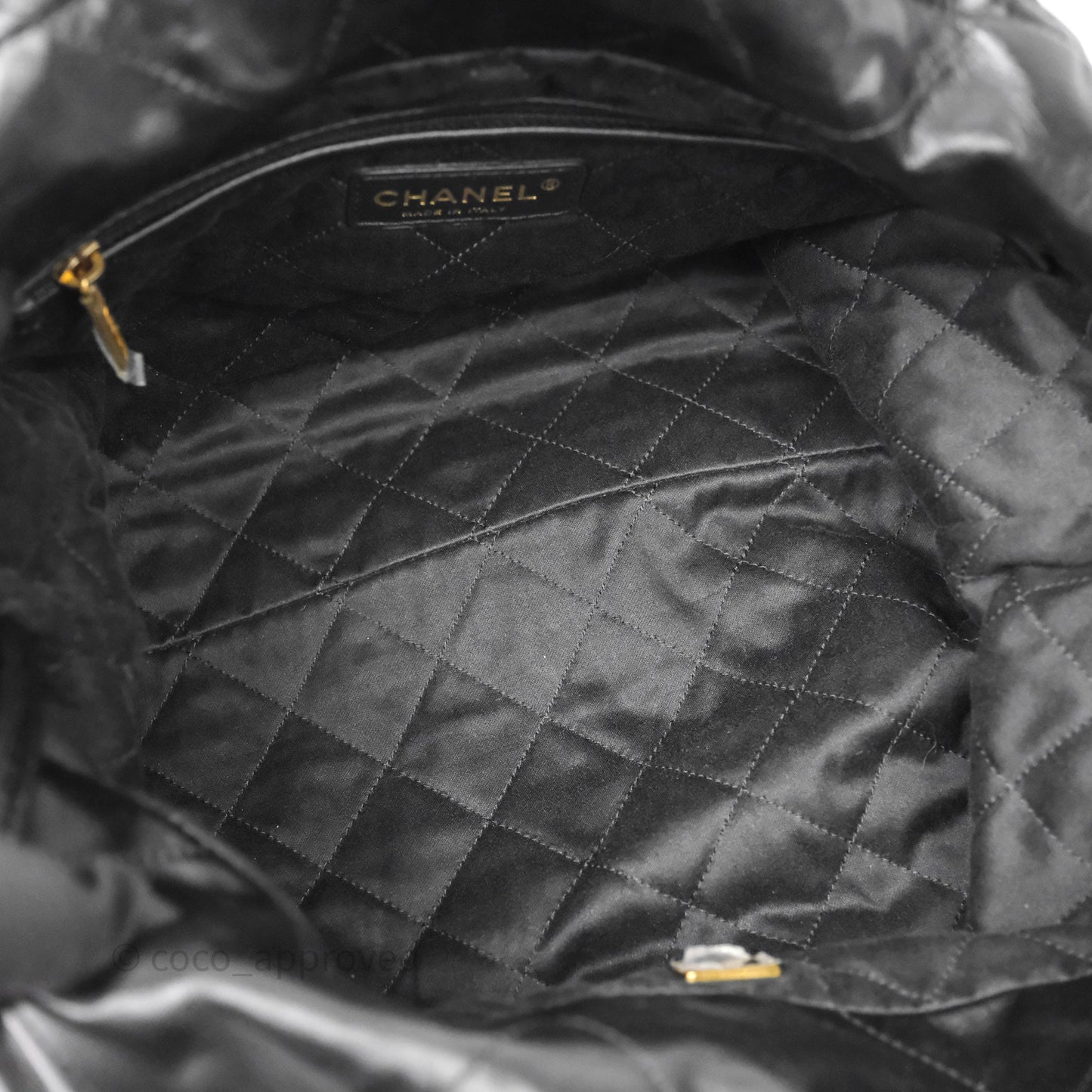 Chanel 22 Small Black Calfskin Aged Gold Hardware