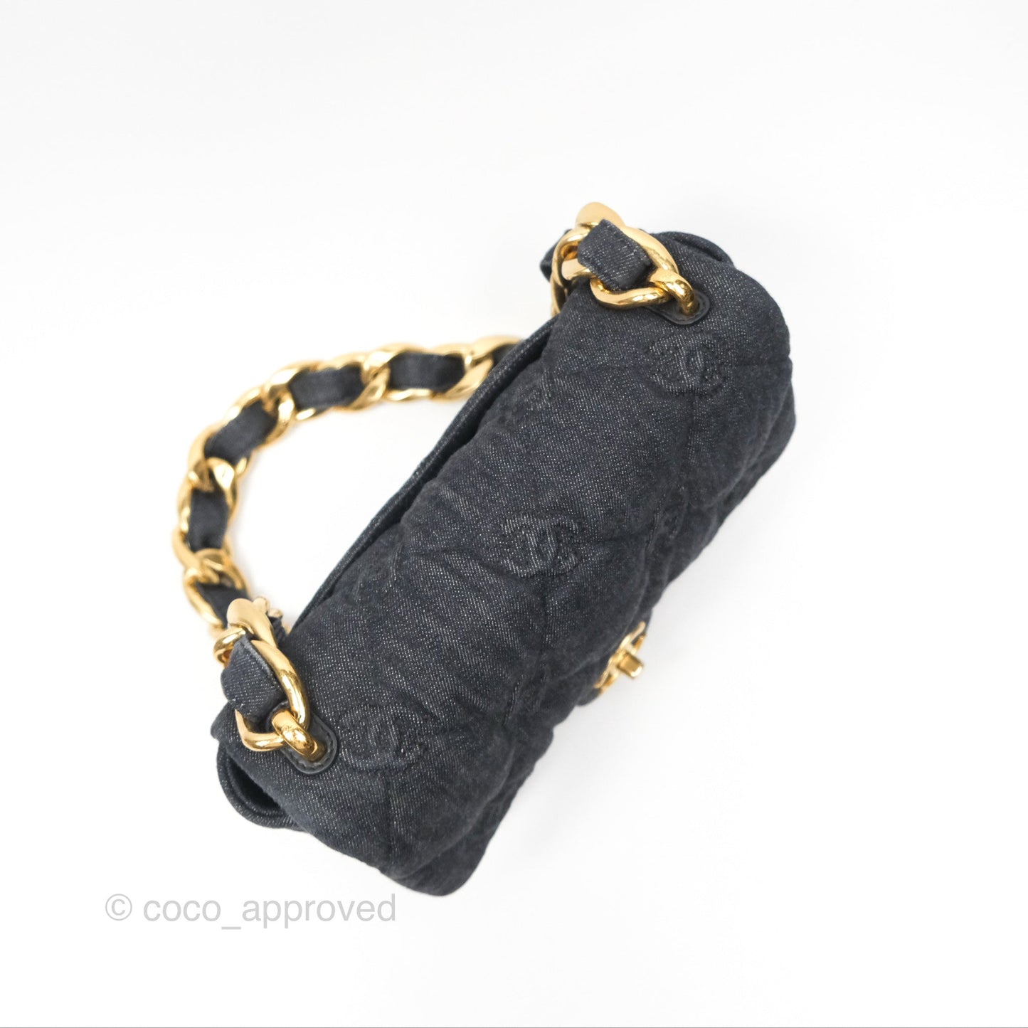 Chanel Medium Funky Town Flap Denim Aged Gold Hardware 22S