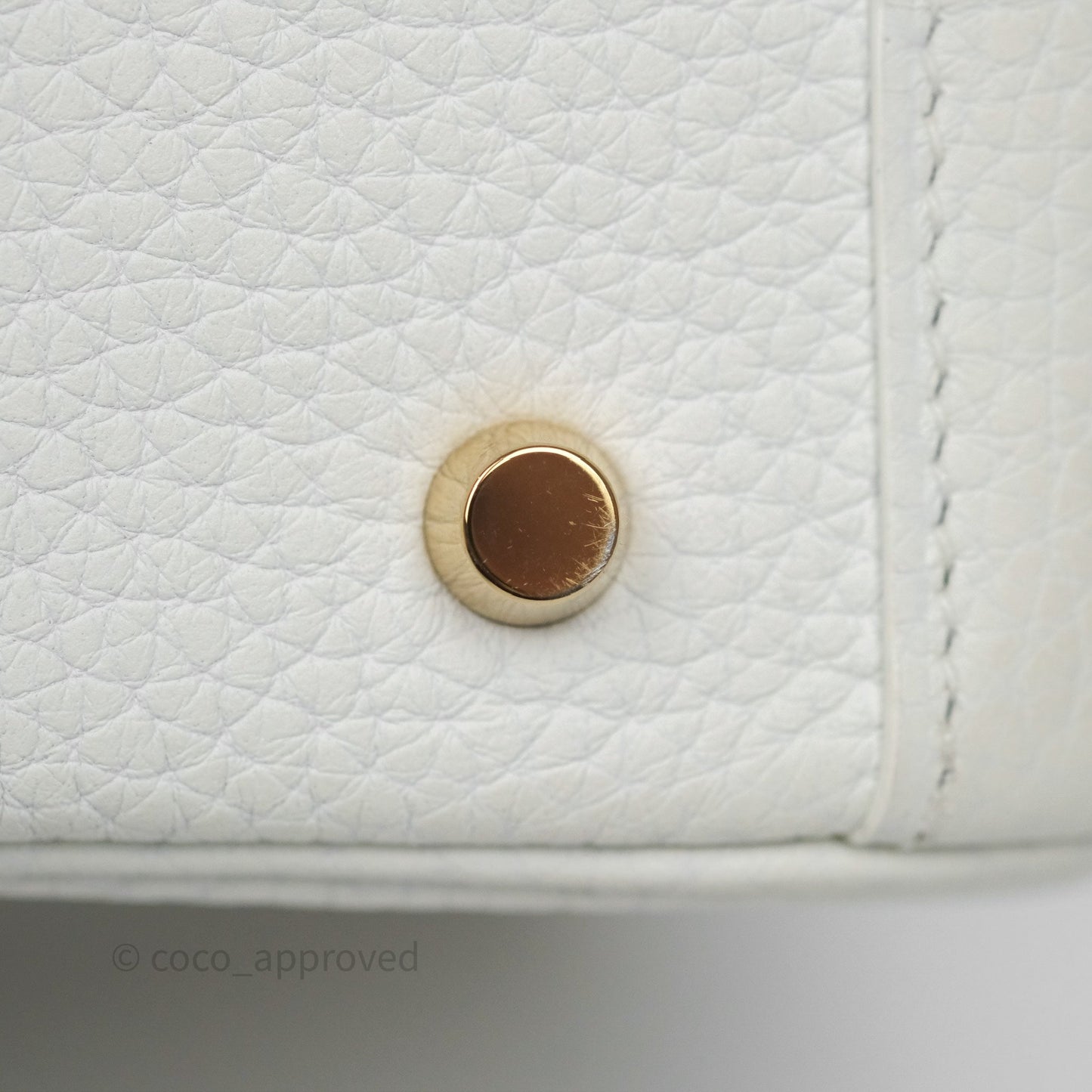 Hermès Mini Lindy 20 New White 0U Clemence Gold Hardware