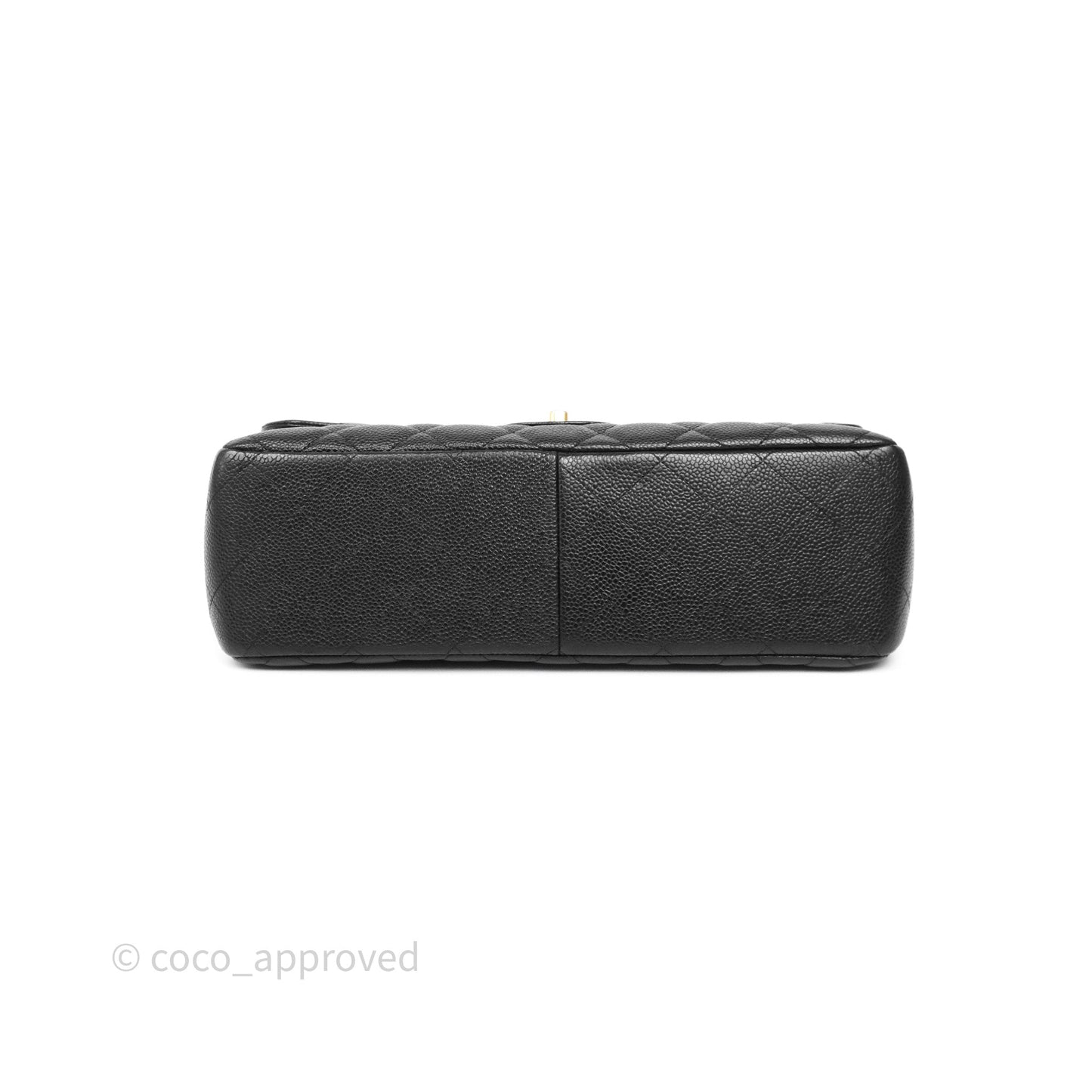 Chanel Jumbo Double Flap Quilted Black Caviar Gold Hardware⁣⁣