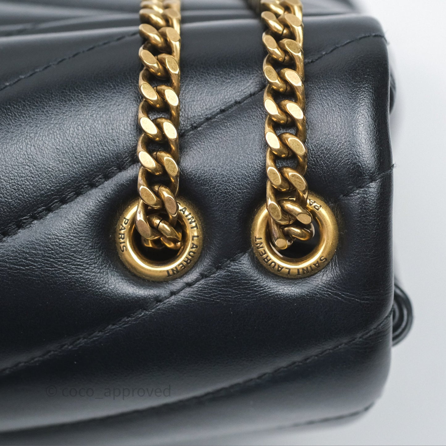 Saint Laurent Loulou Small Flap Bag Black Gold Hardware