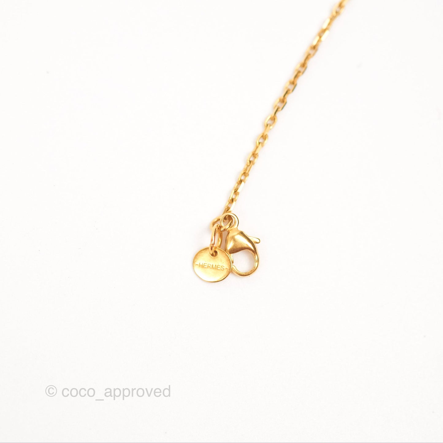 Hermès Swift As De Coeur Necklace Gold