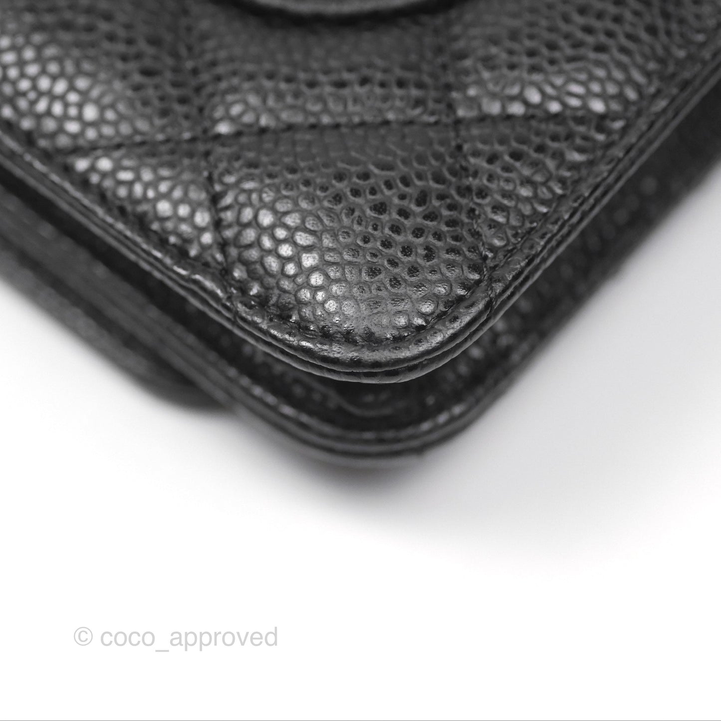 Chanel Classic Wallet On Chain WOC Quilted Black Caviar Gold Hardware