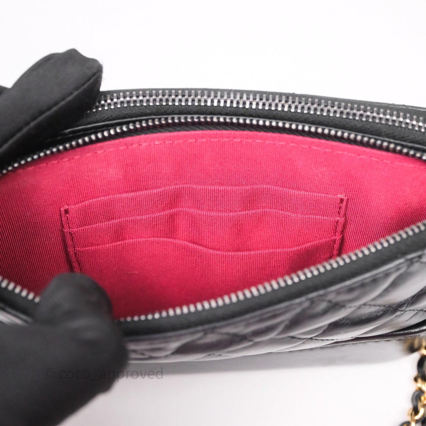 Chanel Gabrielle Clutch With Chain Aged Calfskin Black Mixed Hardware