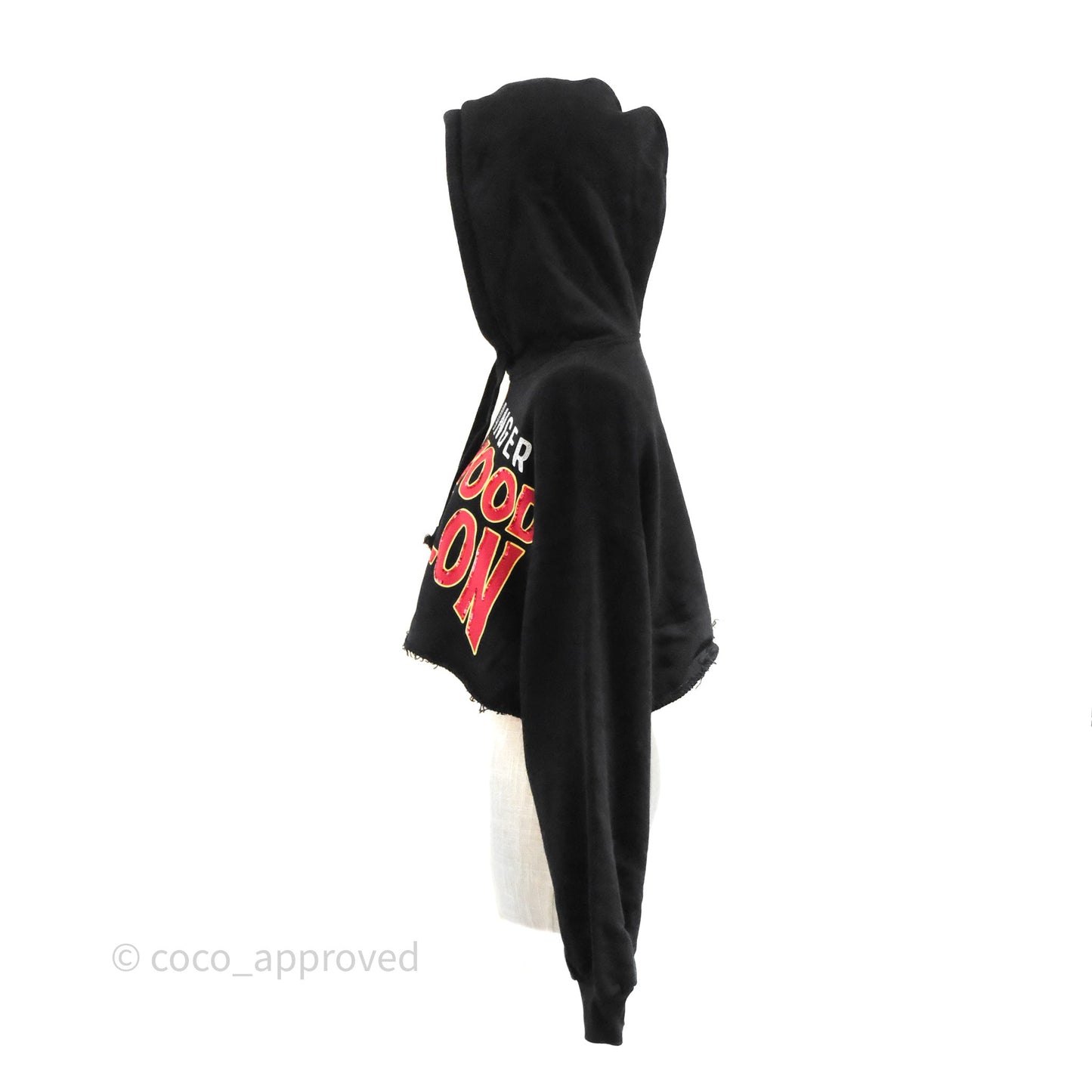 Gucci Hollywood Babylon Cropped Hoodie Black