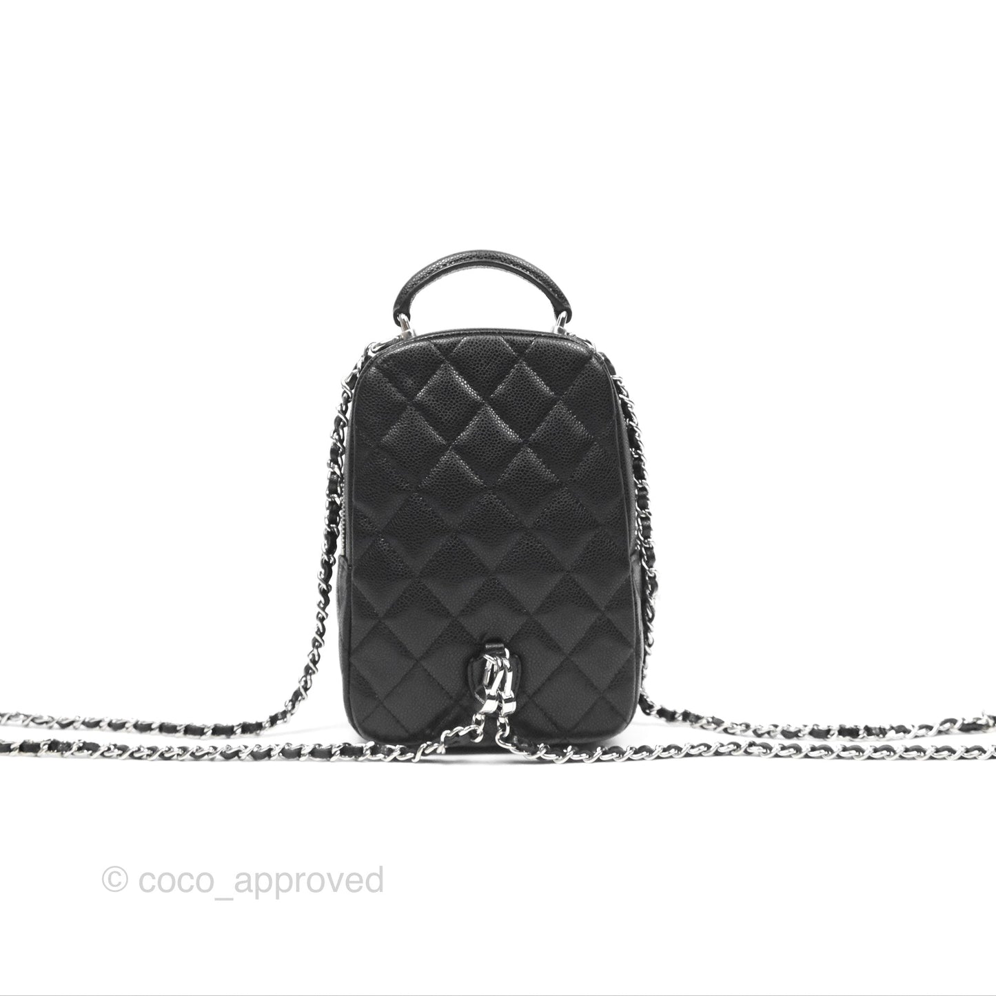 Chanel Classic Mini Backpack Black Caviar Silver Hardware