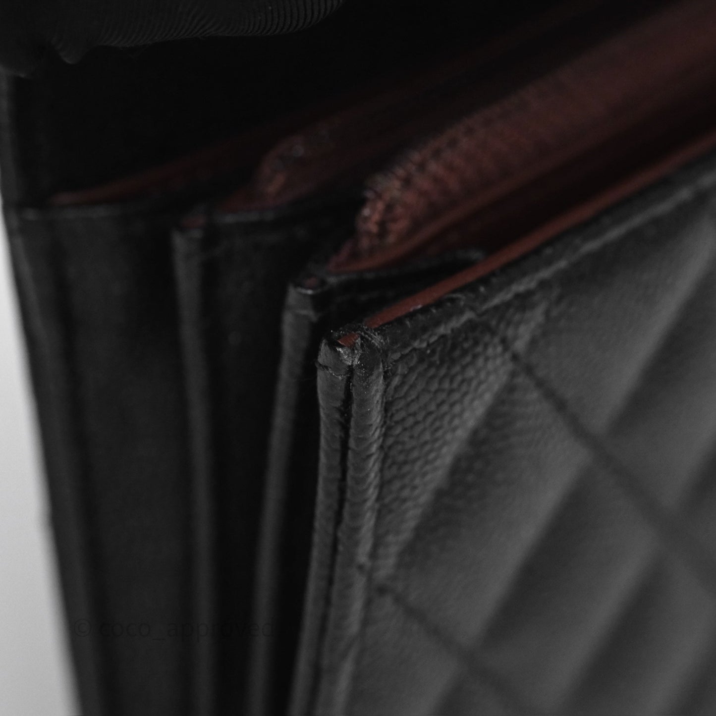 Chanel Classic Medium Flap Wallet Quilted Black Caviar Gold Hardware
