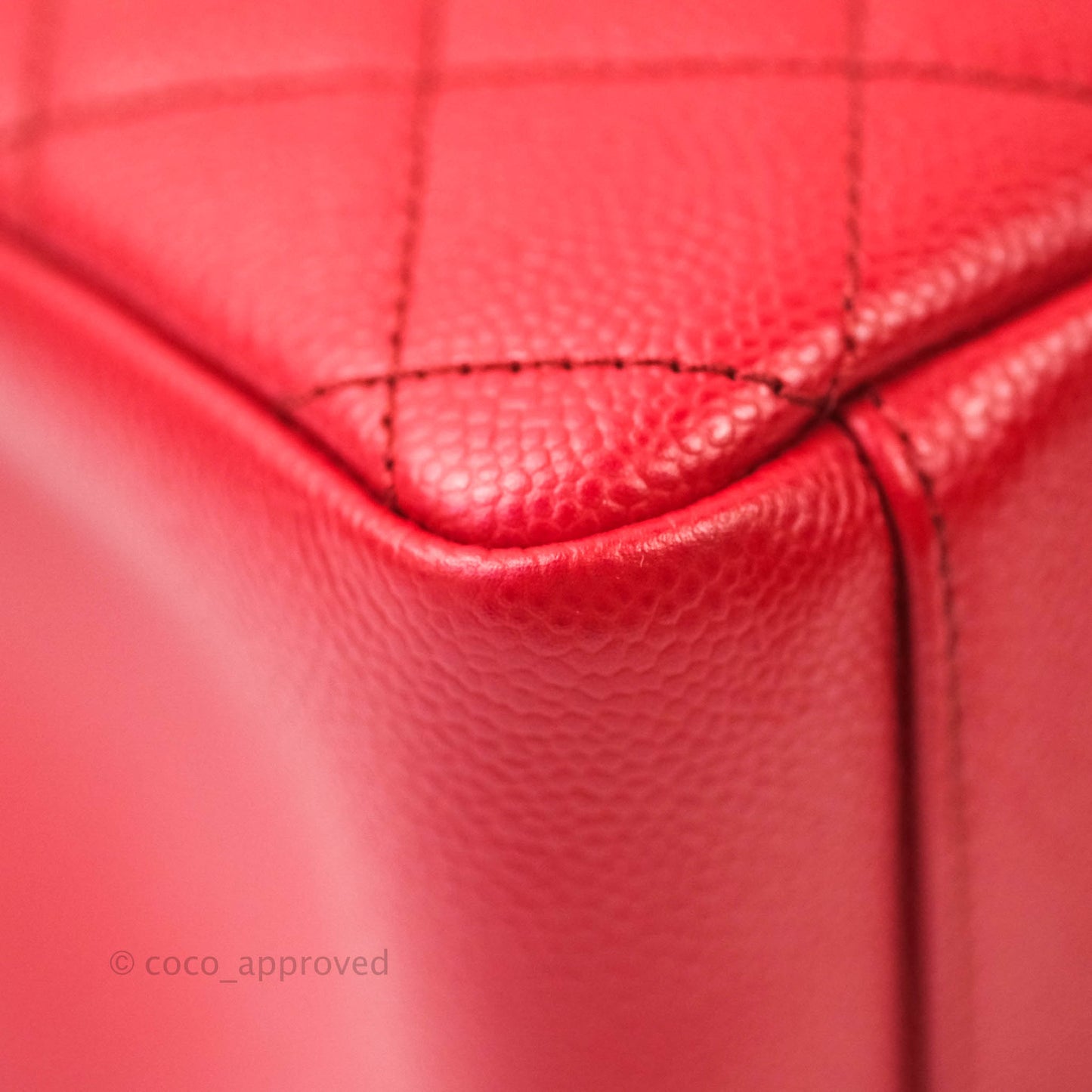 Chanel GST Red Caviar Silver Hardware