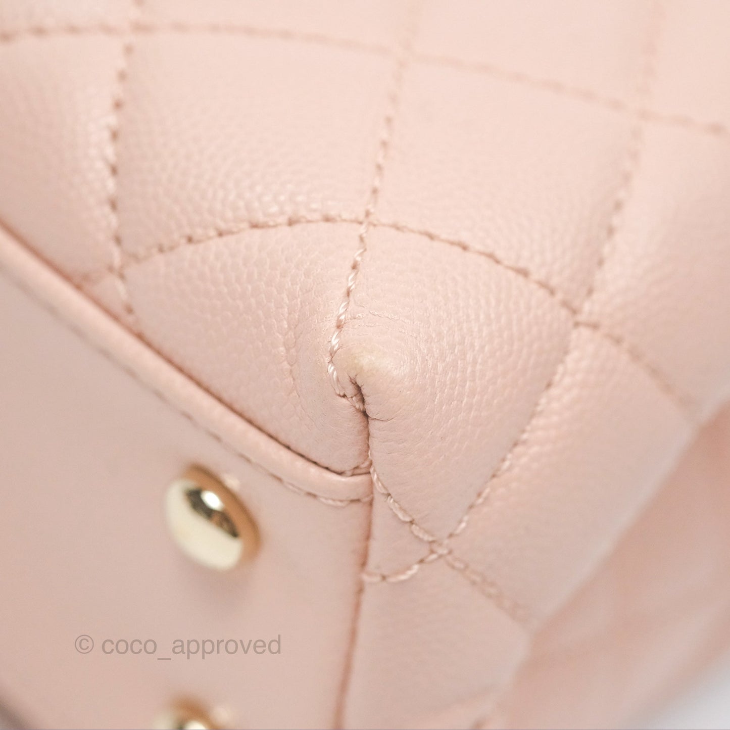 Chanel Small Coco Handle Light Pink Caviar Gold Hardware