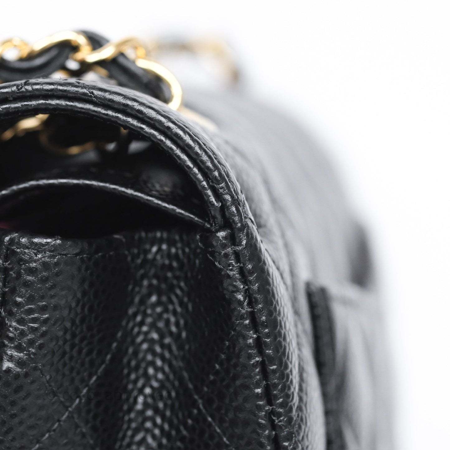 Chanel Small Classic Flap Quilted Black Caviar Gold Hardware