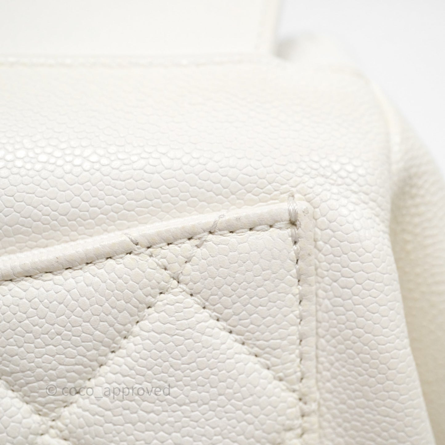 Chanel Quilted Business Affinity Backpack Ivory White Caviar Gold Hardware