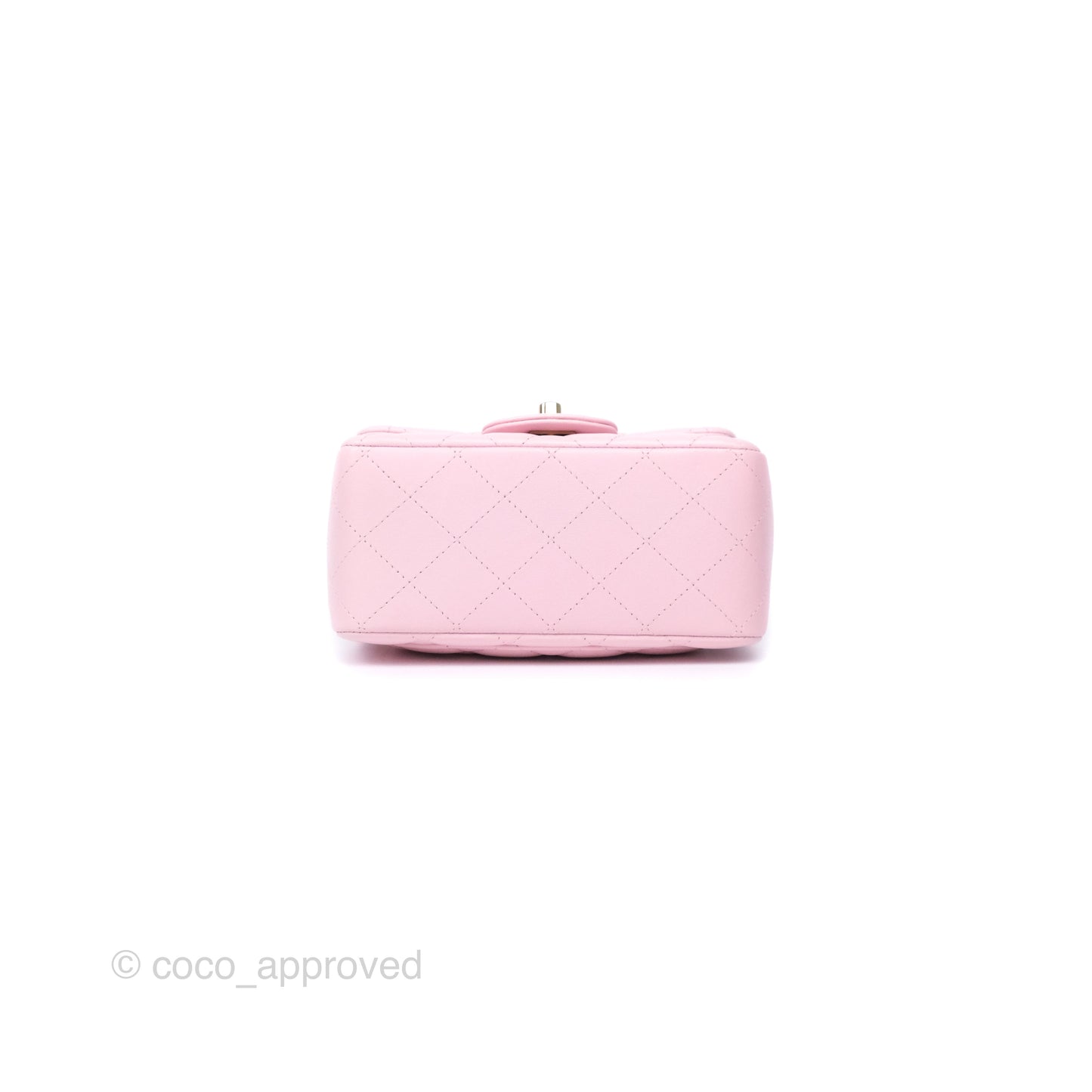 Chanel Mini Square Flap Quilted Pink Lambskin Gold Hardware