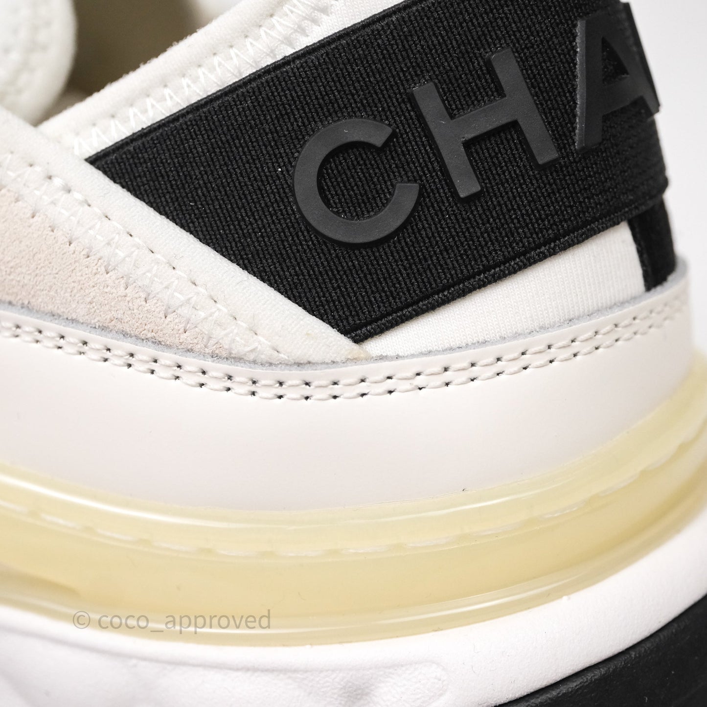 Chanel CC Sneakers Cream Black Size 37.5