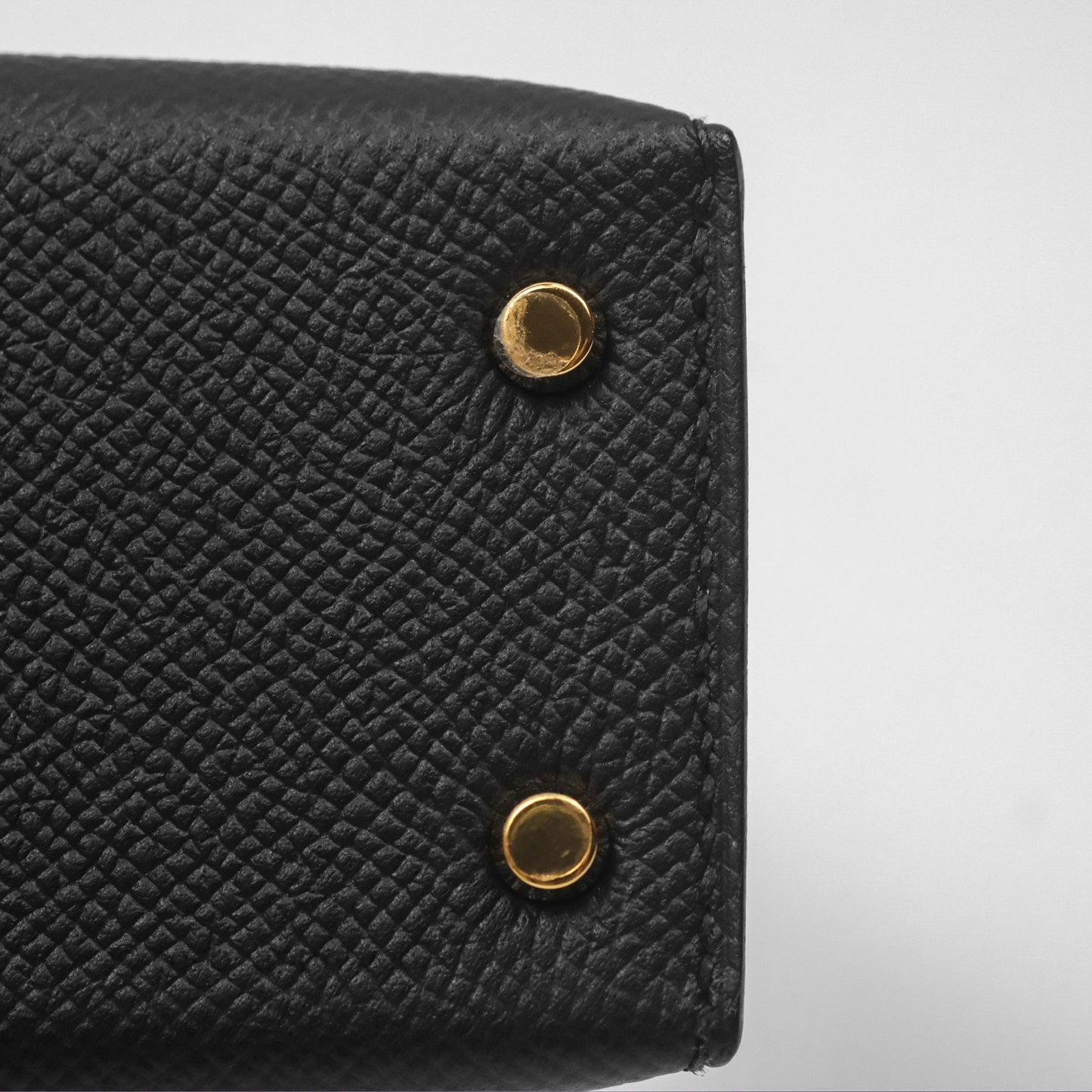 Hermès Mini Kelly II Noir 89 Epsom Gold Hardware