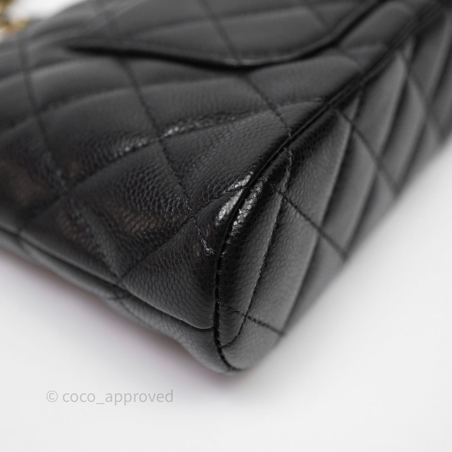 Chanel Clutch on Chain Black Caviar Gold Hardware