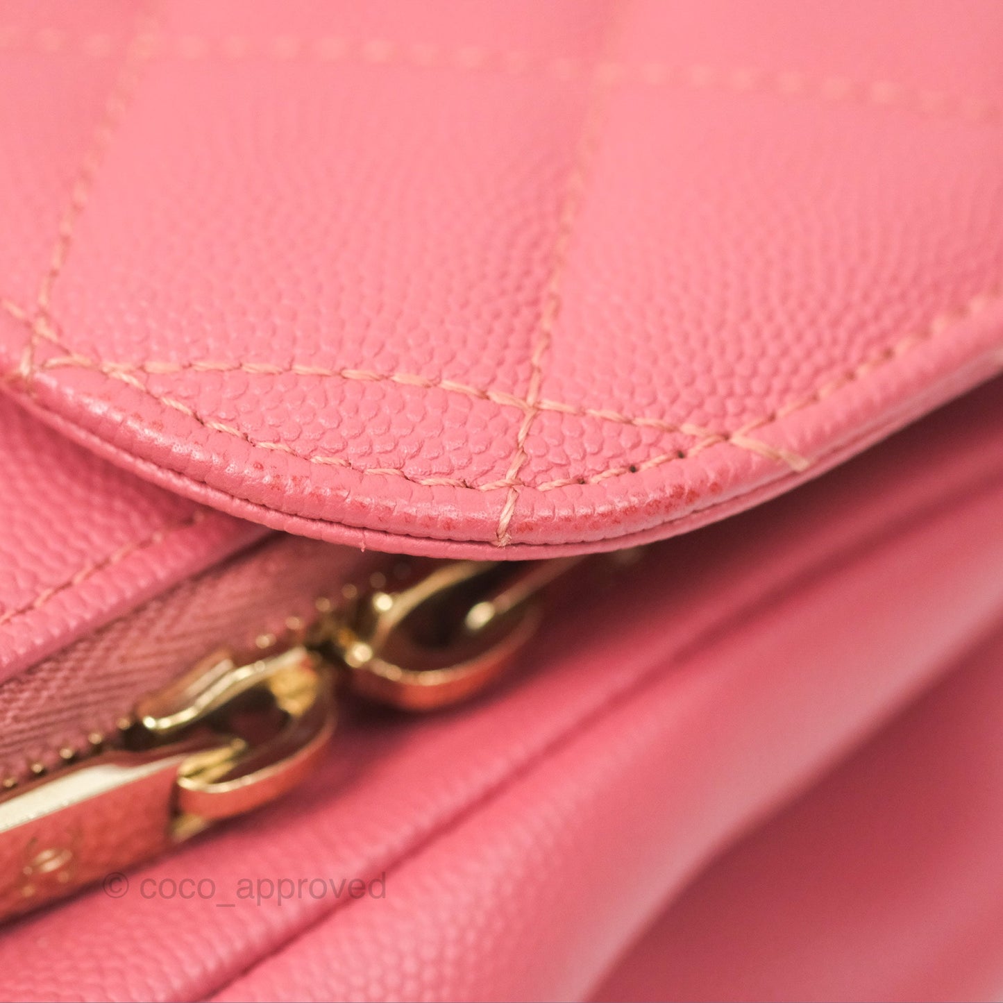 Chanel Quilted Medium Business Affinity Flap Pink Caviar Gold Hardware