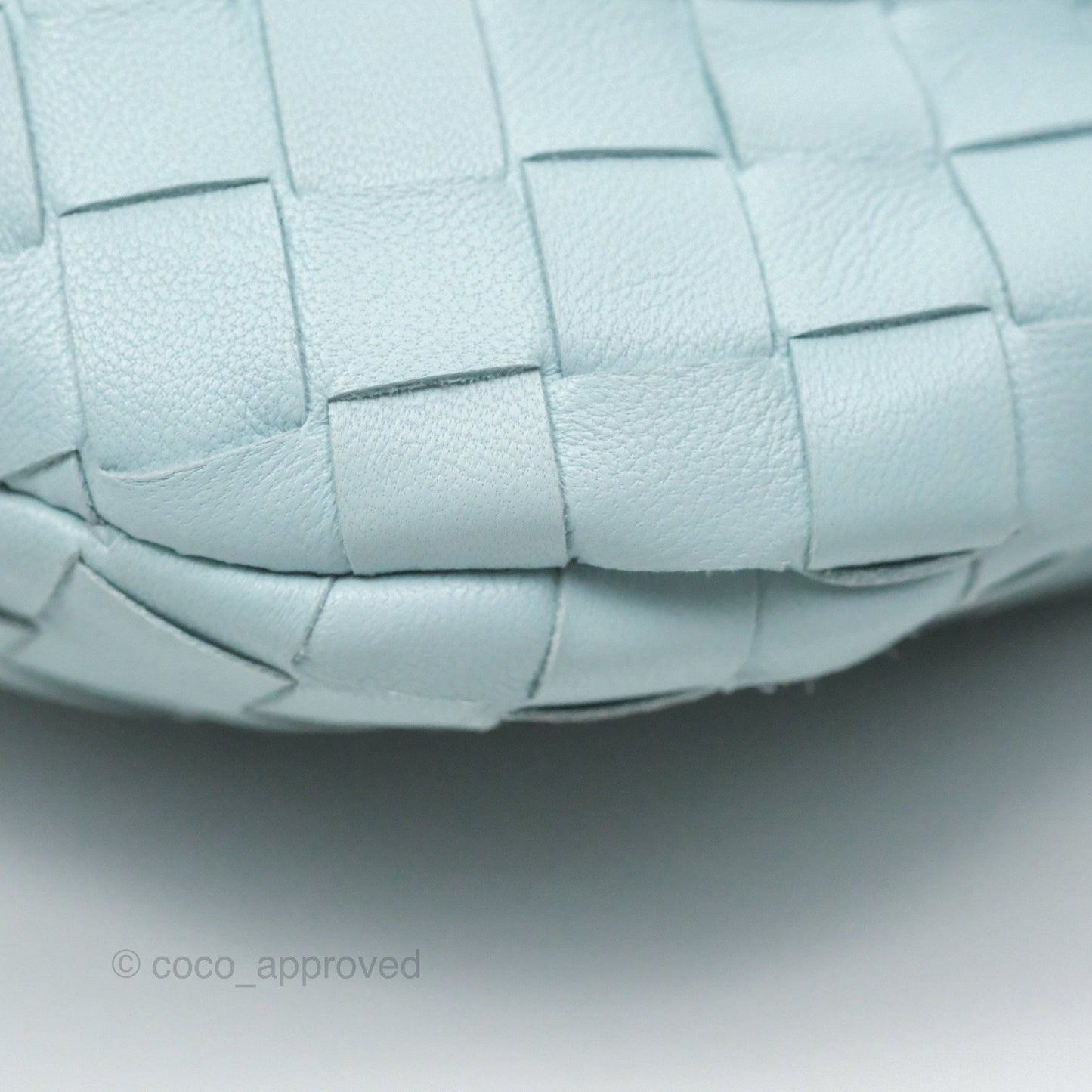 Bottega Veneta Mini Jodie Bag Teal Washed Intrecciato Lambskin