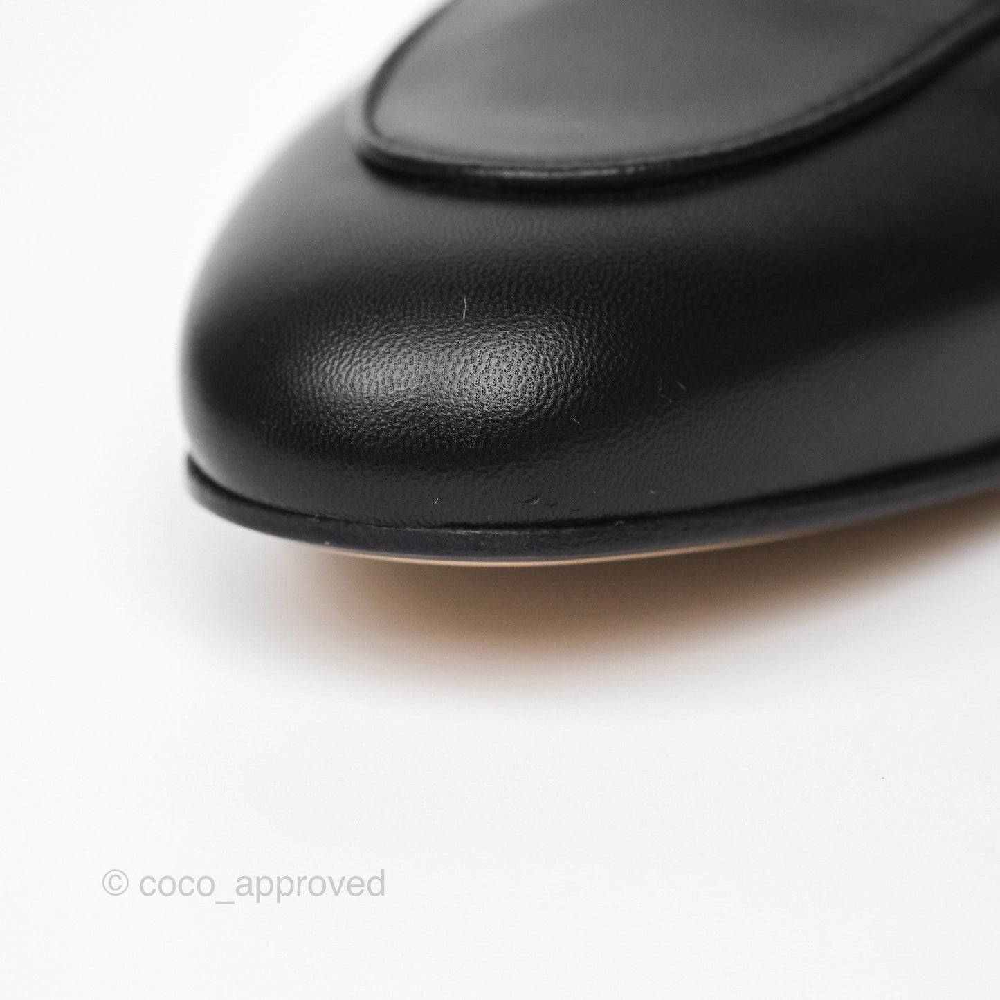 Gucci Princetown Black Leather Slippers Size 36.5