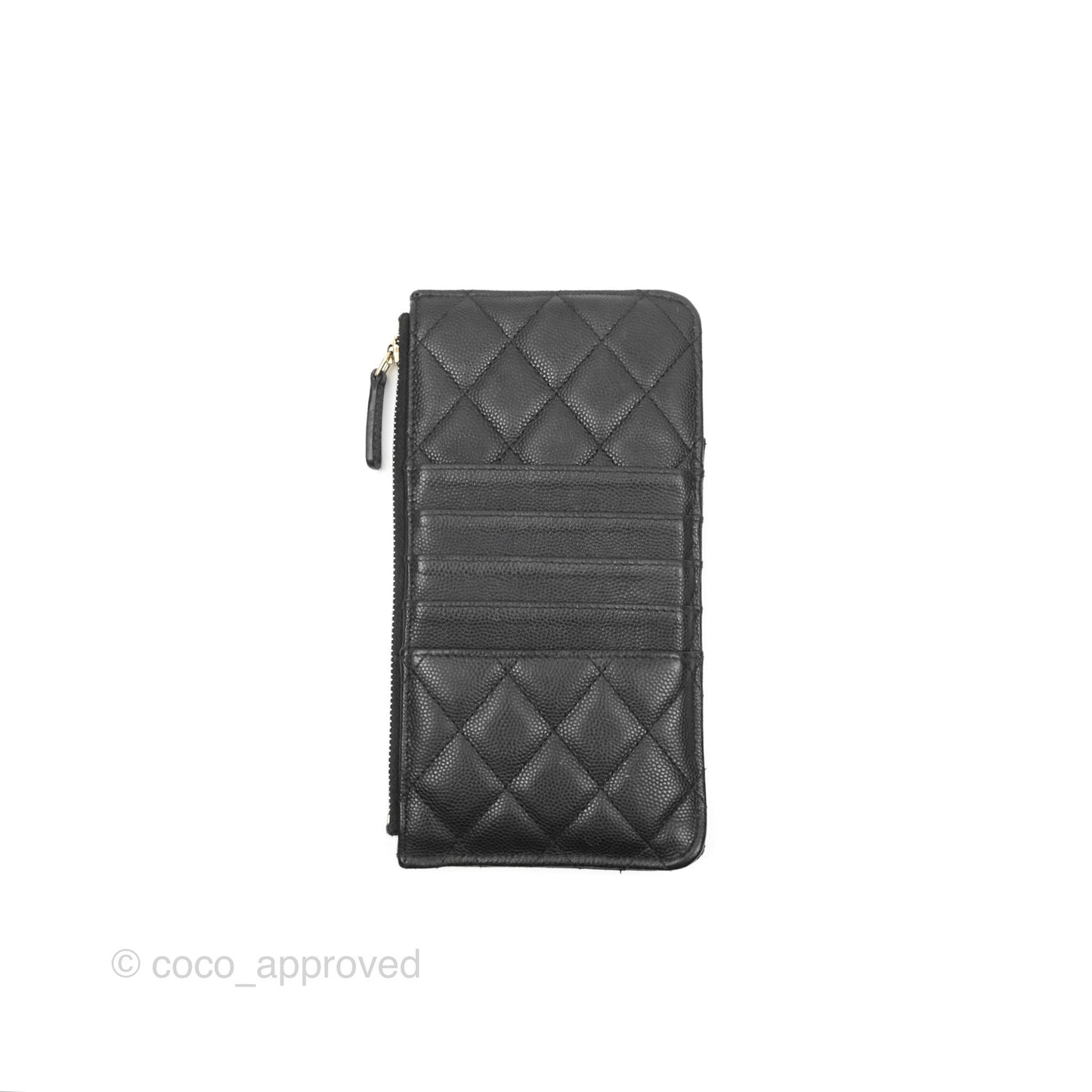 Chanel Classic Long Wallet Pouch Black Caviar