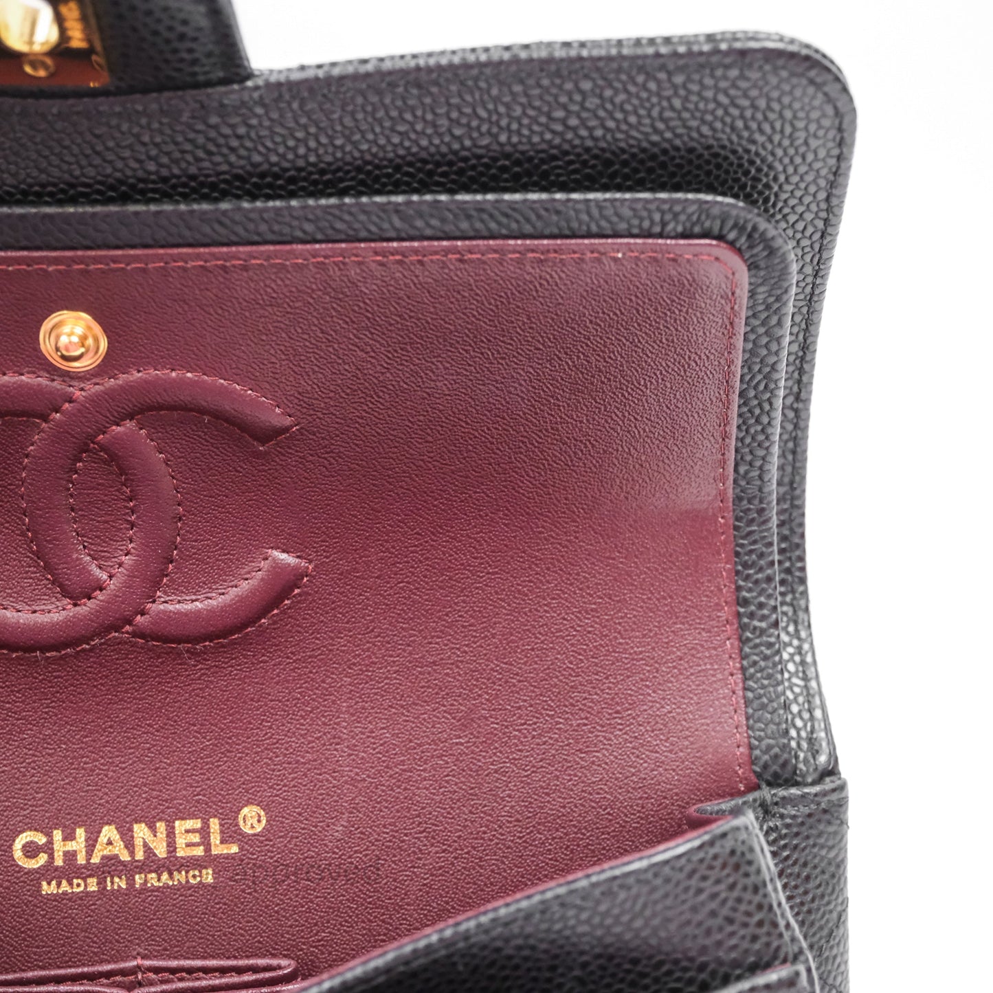 Chanel Small S/M Classic Flap Quilted Black Caviar Gold Hardware