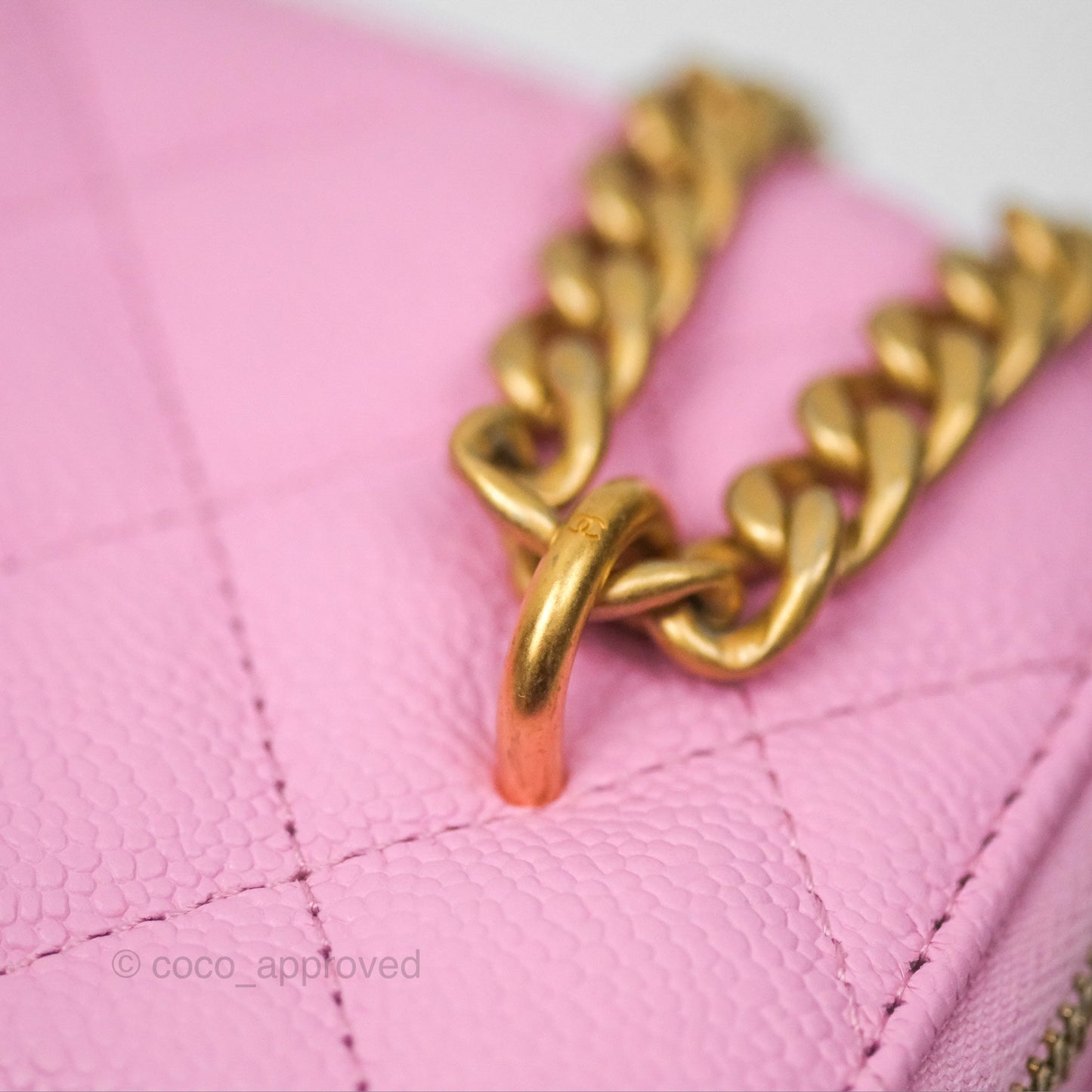 Chanel Vanity Heart Crush Adjustable Chain Pink Caviar Aged Gold Hardware