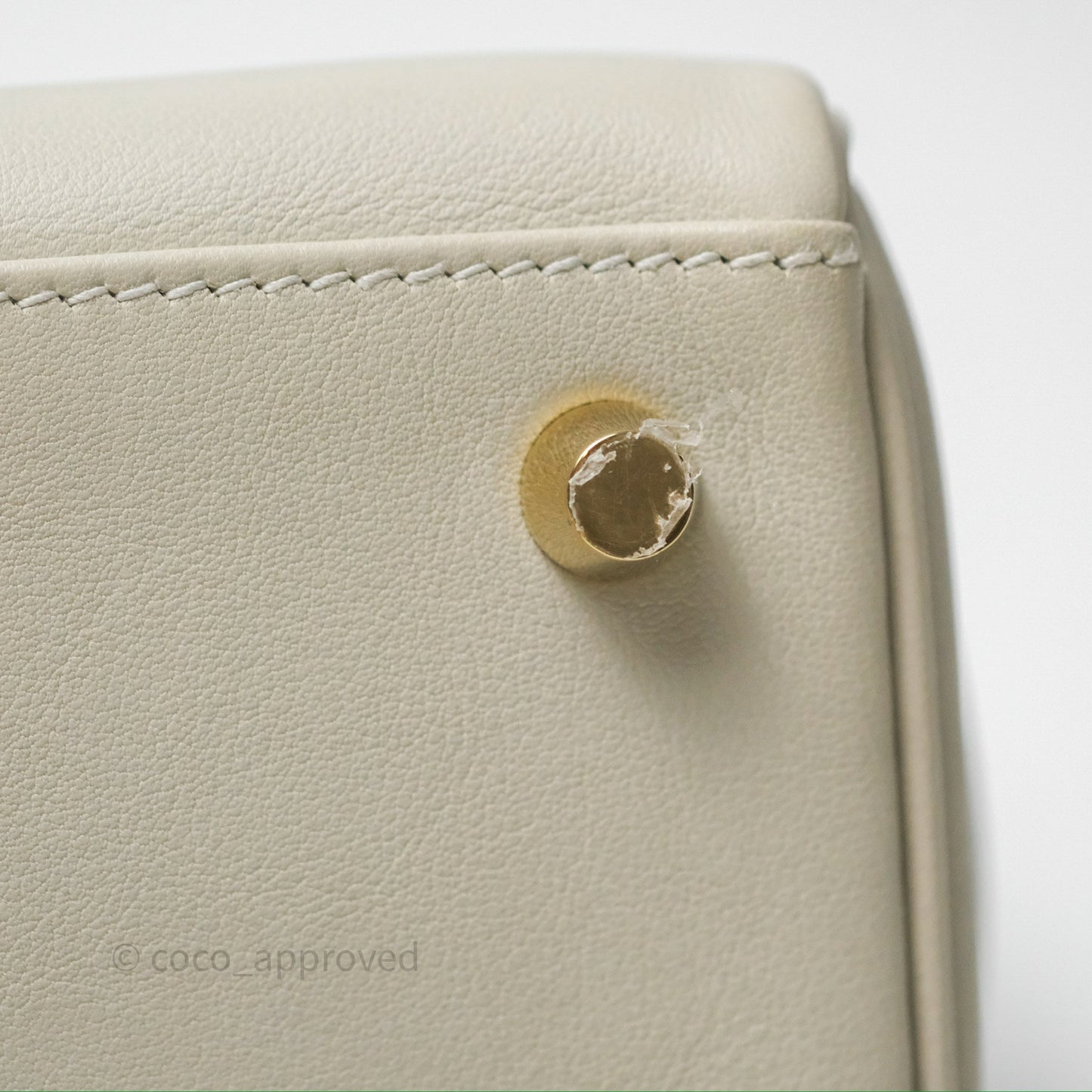 Hermès Retourne Swift Kelly 25 Gris Perle 80 Gold Hardware