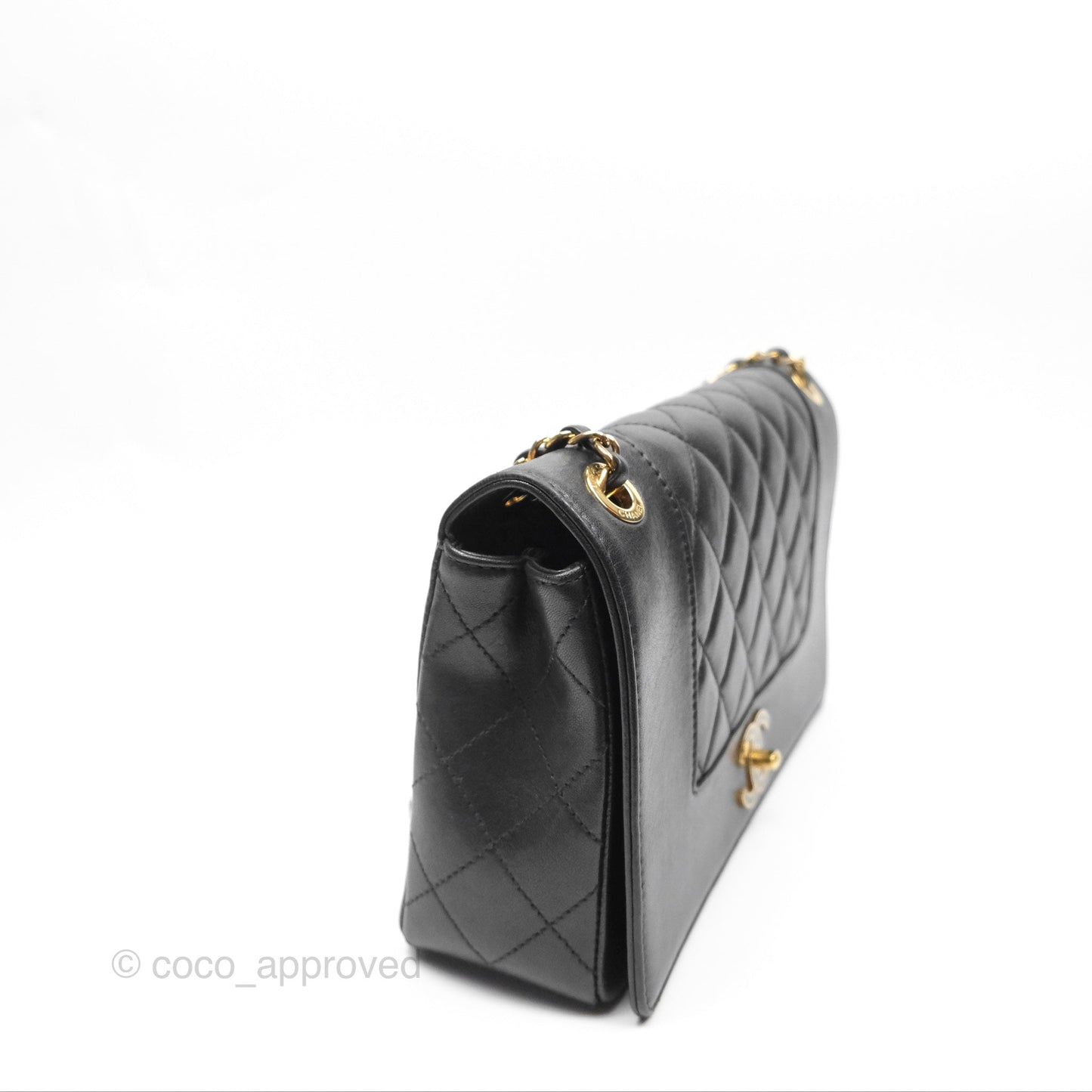 Chanel Mademoiselle Flap Bag Black Calfskin Gold Hardware