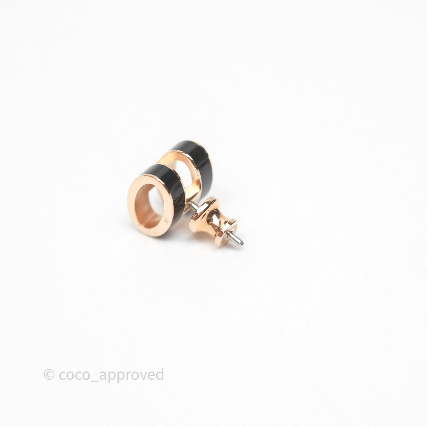 Hermès Pop H Earrings Black Rose Gold Hardware