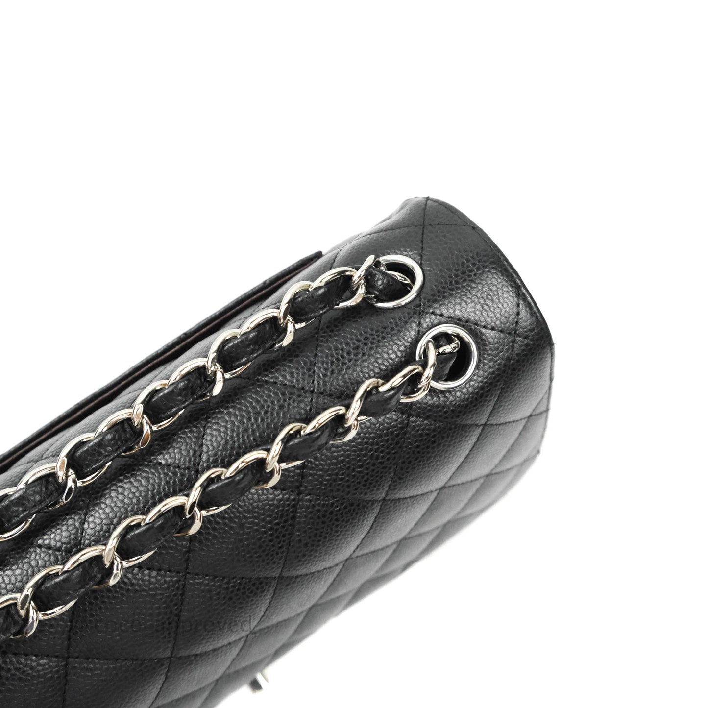 Chanel Jumbo Double Flap Black Caviar Silver Hardware⁣⁣