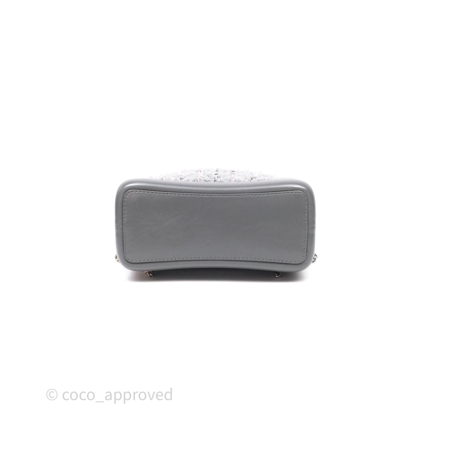 Chanel Gabrielle Small Backpack Grey Tweed Aged Calfskin