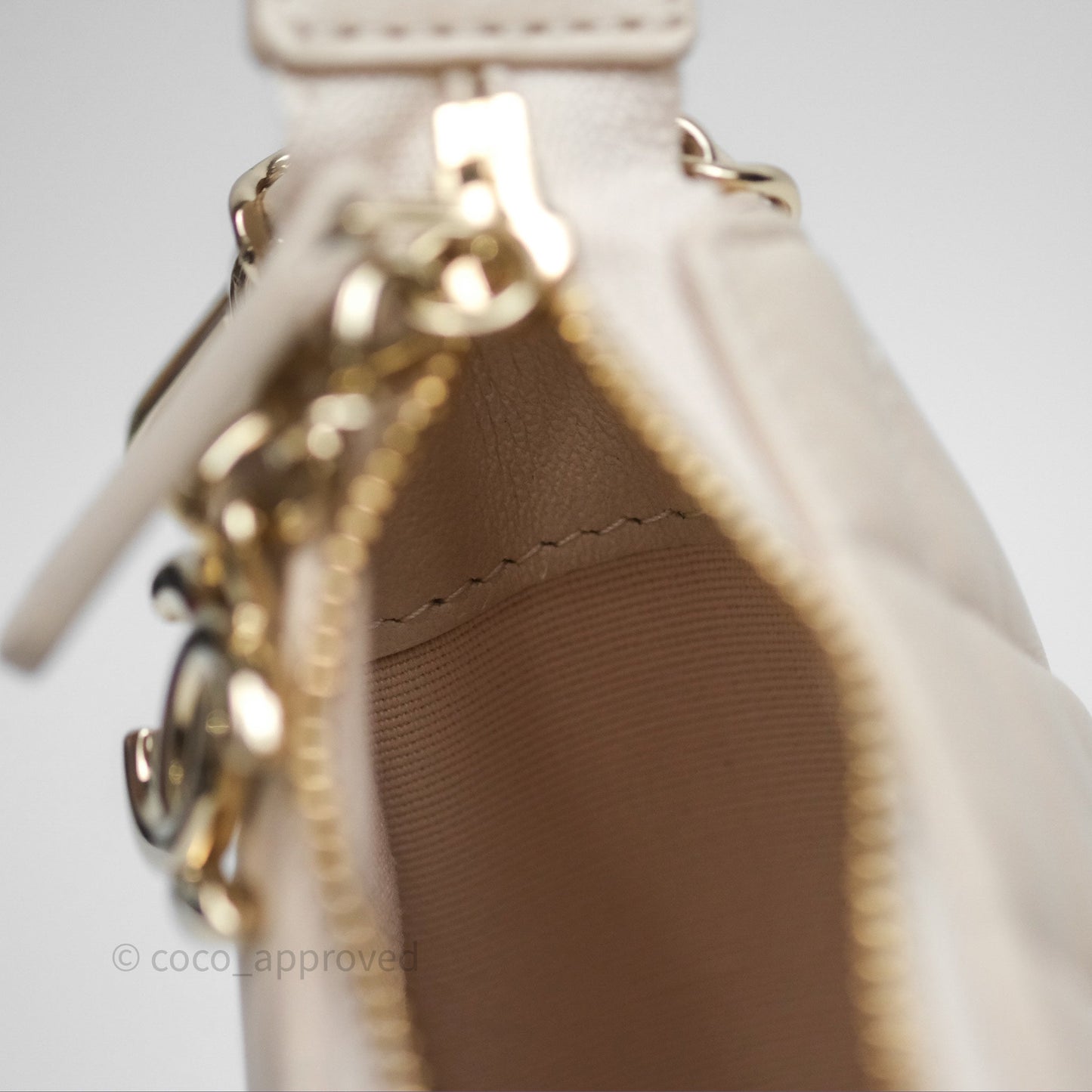 Chanel Small Hobo Bag Light Beige Lambskin Gold Hardware 23P
