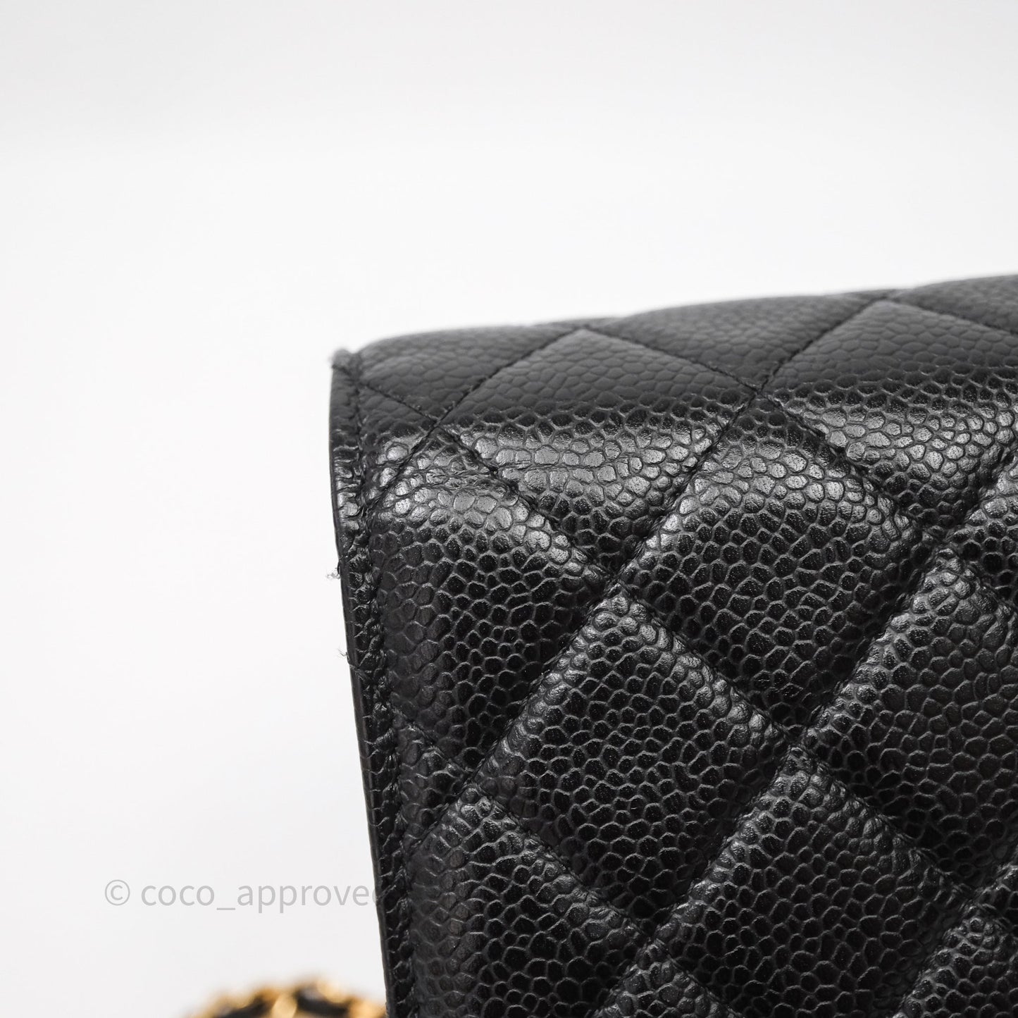 Chanel Quilted WOC Black Caviar Gold Hardware