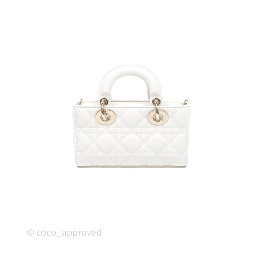 Christian Dior Mini Lady D-Joy White Light Gold Hardware