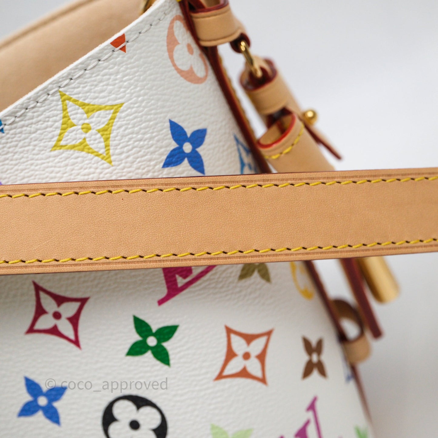 Louis Vuitton x Takashi Murakami All In BB Bag Multicolore Blanc Monogram Canvas