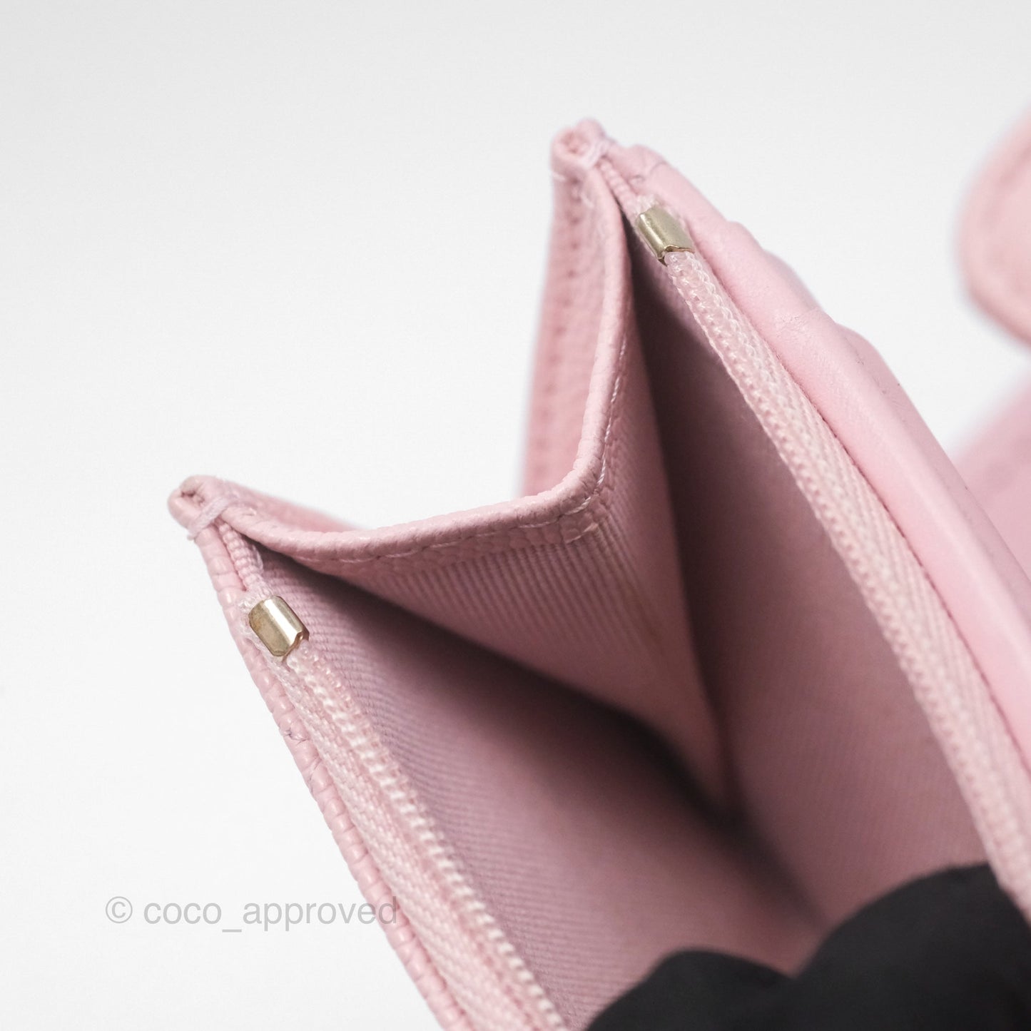 Chanel Classic Short Flap Wallet Pink Caviar Gold Hardware