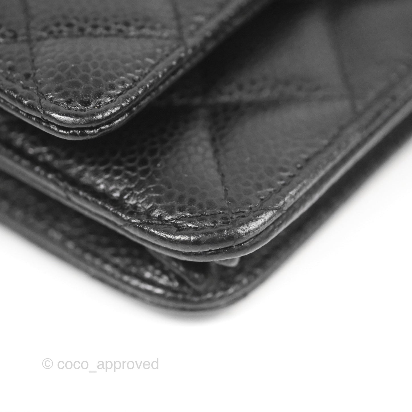 Chanel Classic Quilted WOC Black Caviar Gold Hardware