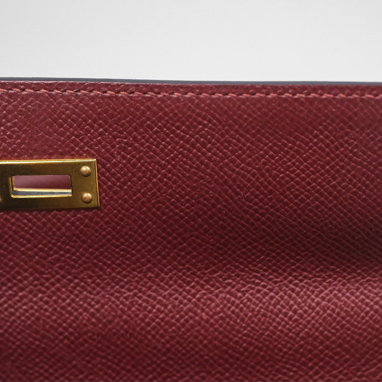 Hermès Sellier Kelly 25 Rouge H Epsom Gold Hardware