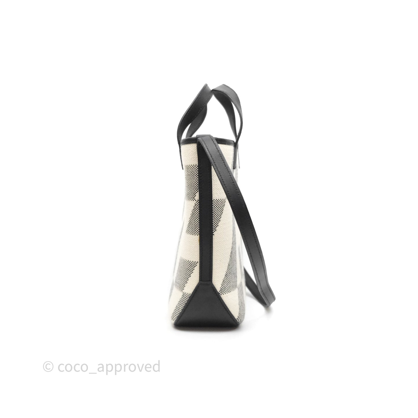 Hermès Cabas H En Biais 27 Noir 89 Swift/Canvas