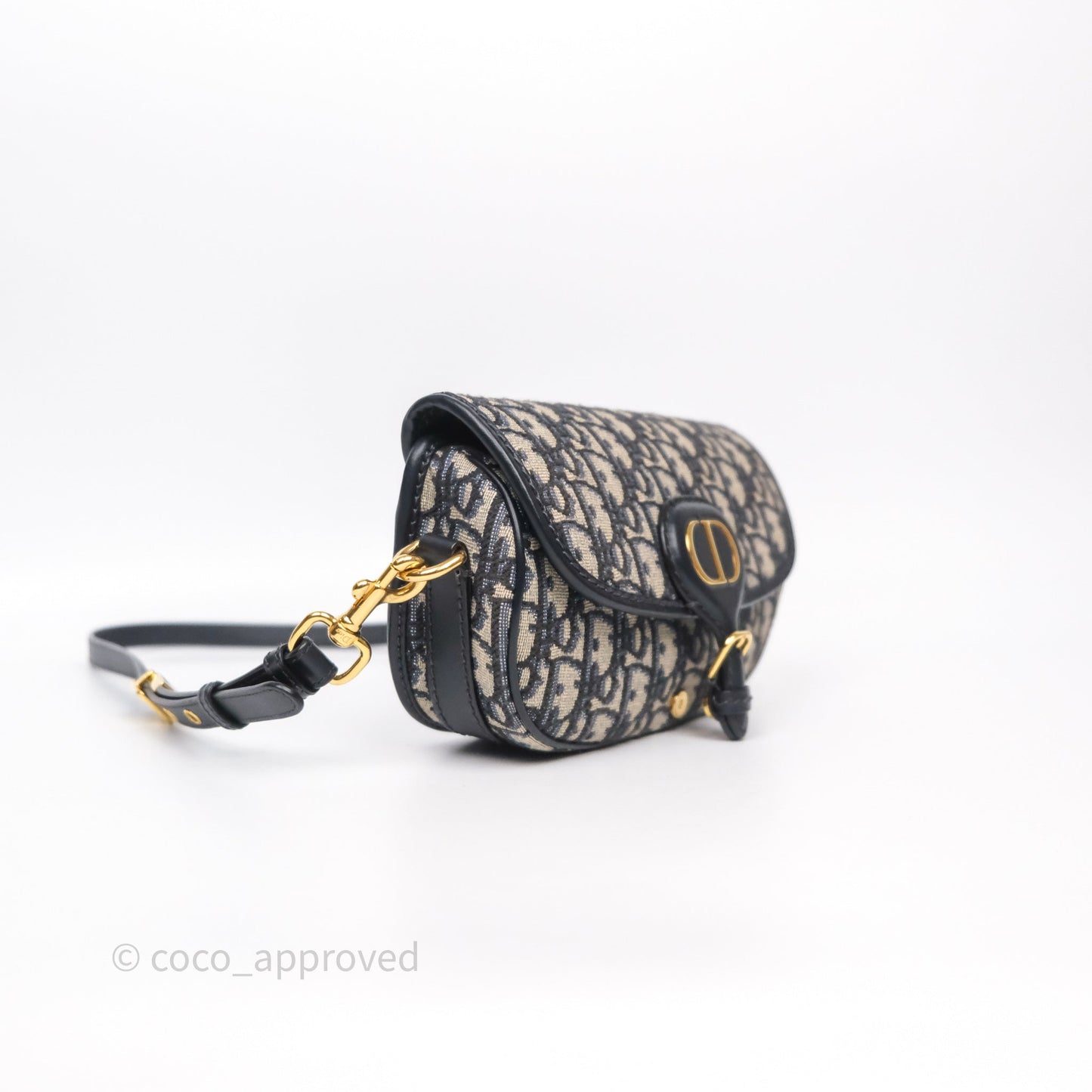 Christian Dior Bobby East-West Bag Blue Oblique Jacquard Canvas