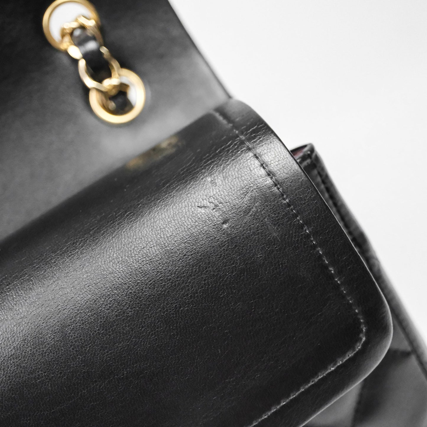 Chanel Classic Jumbo Double Flap Black Lambskin Bag Gold Hardware