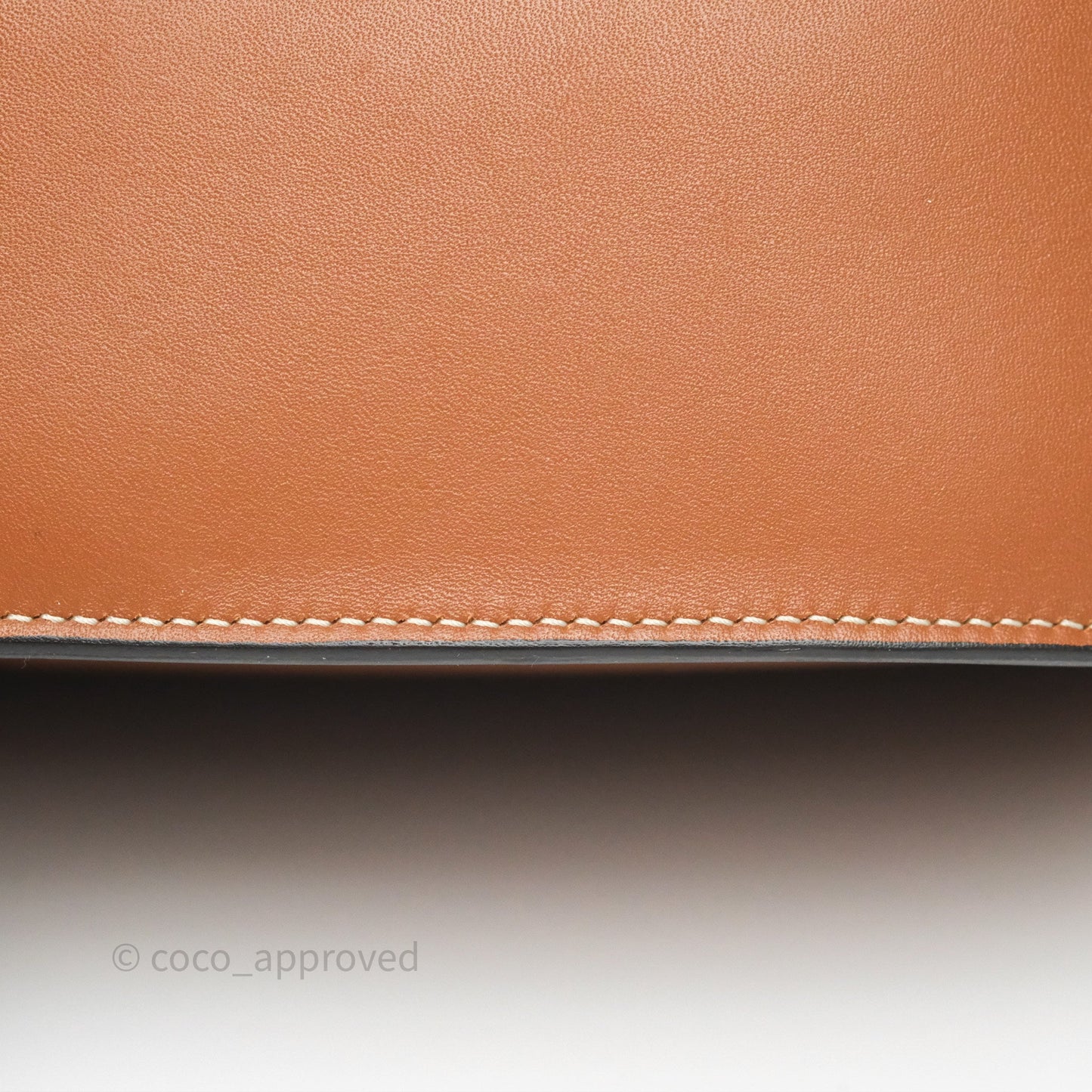 Celine Gold Studs Folco Cuir Triomphe in Smooth Calfskin Tan