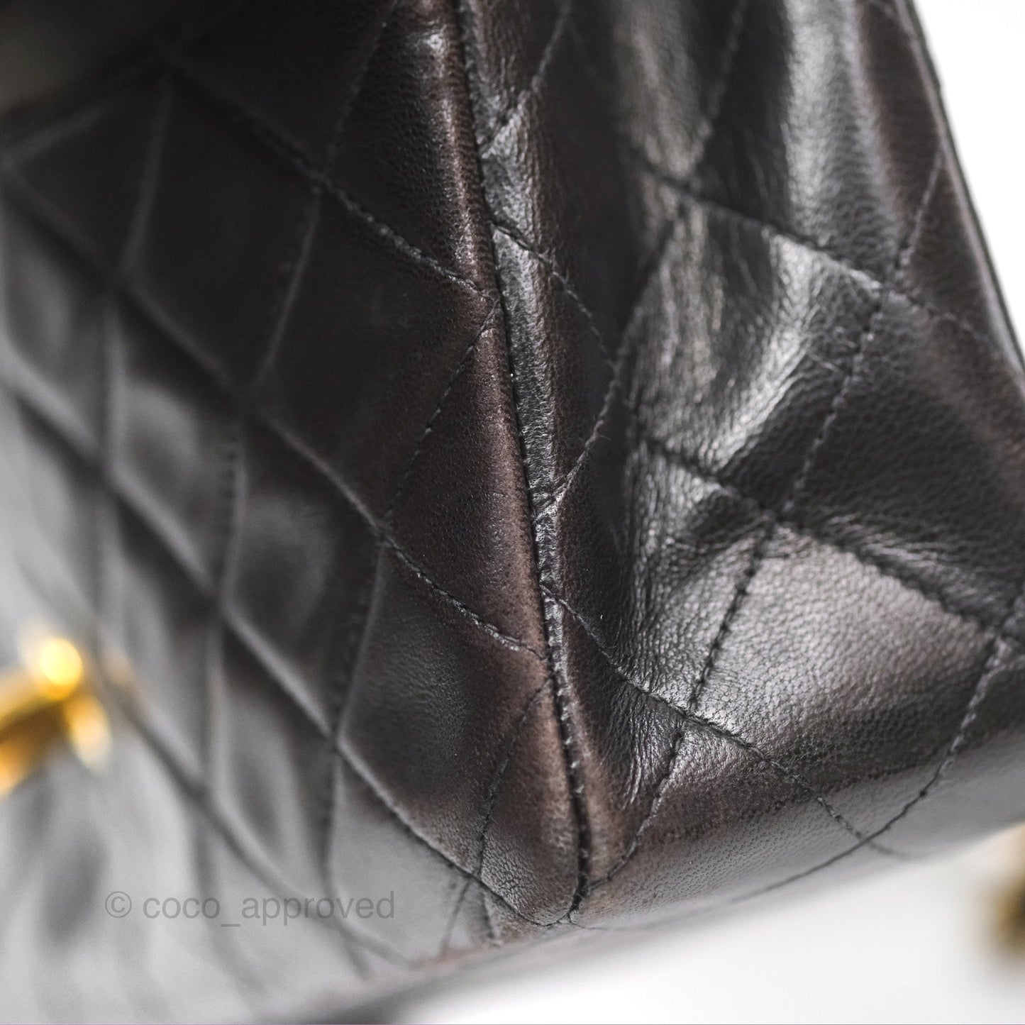Chanel Classic Vintage Small Flap Black Lambskin 24K Gold Hardware