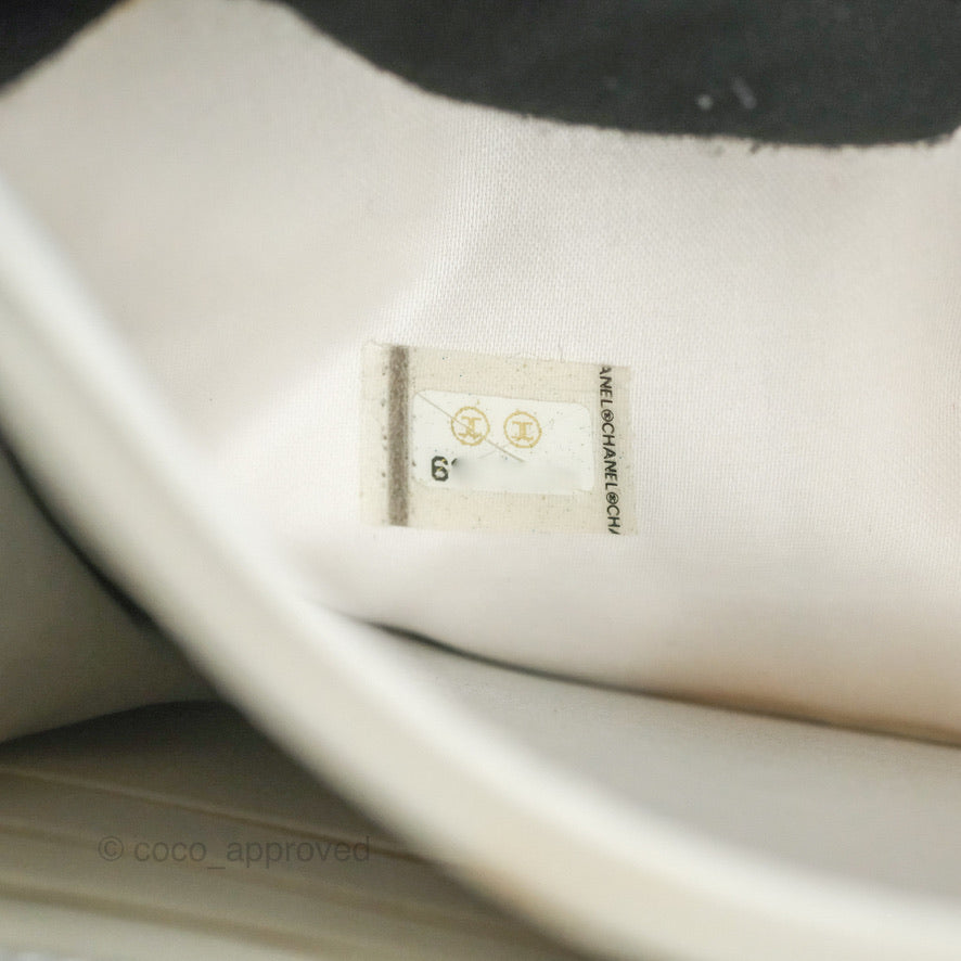 Chanel Vintage Wallet on Chain Silver Ice Cube Fabric